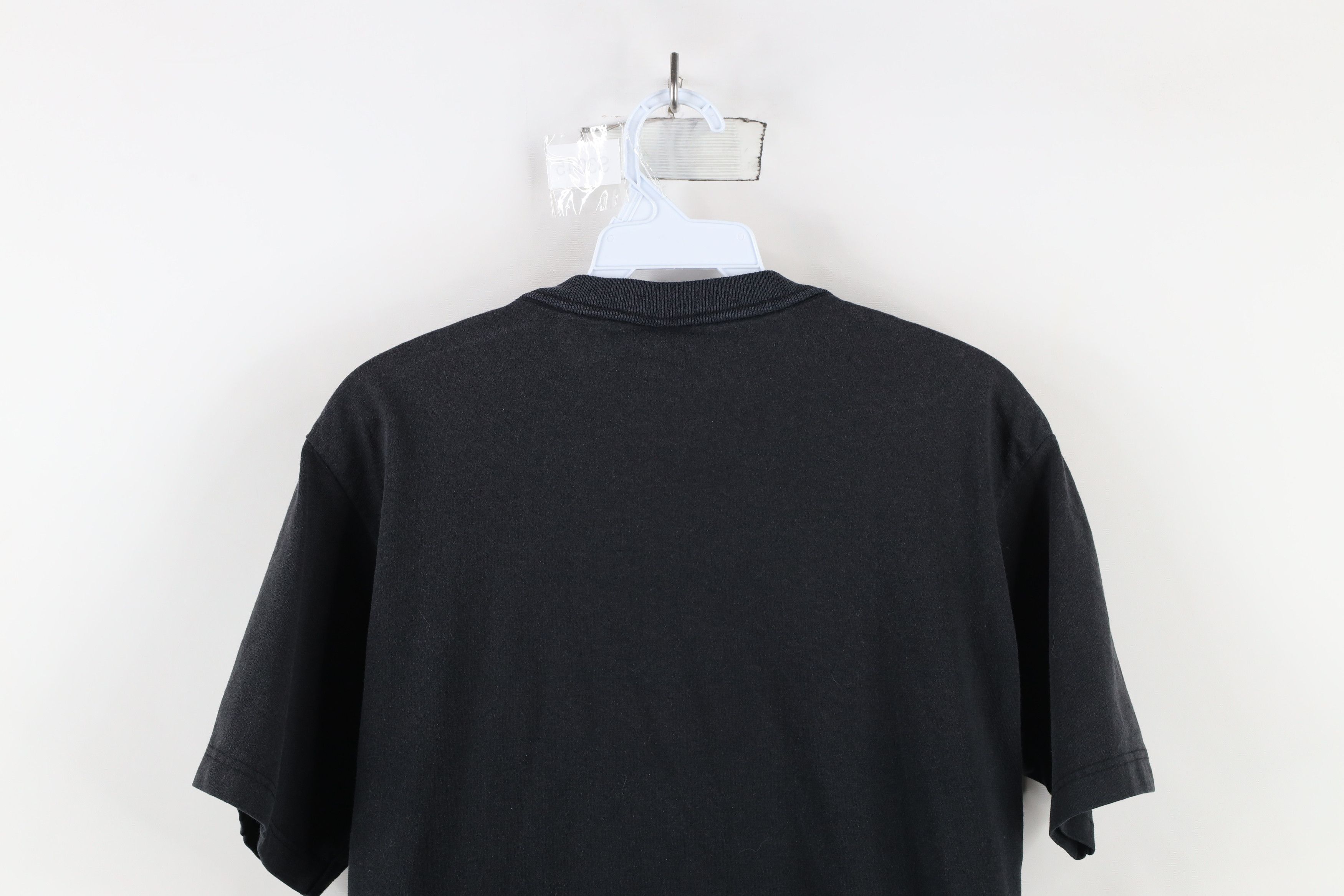 Vintage Vintage 90s Streetwear Blank Pocket T-Shirt Black Cotton USA Size M / US 6-8 / IT 42-44 - 11 Thumbnail
