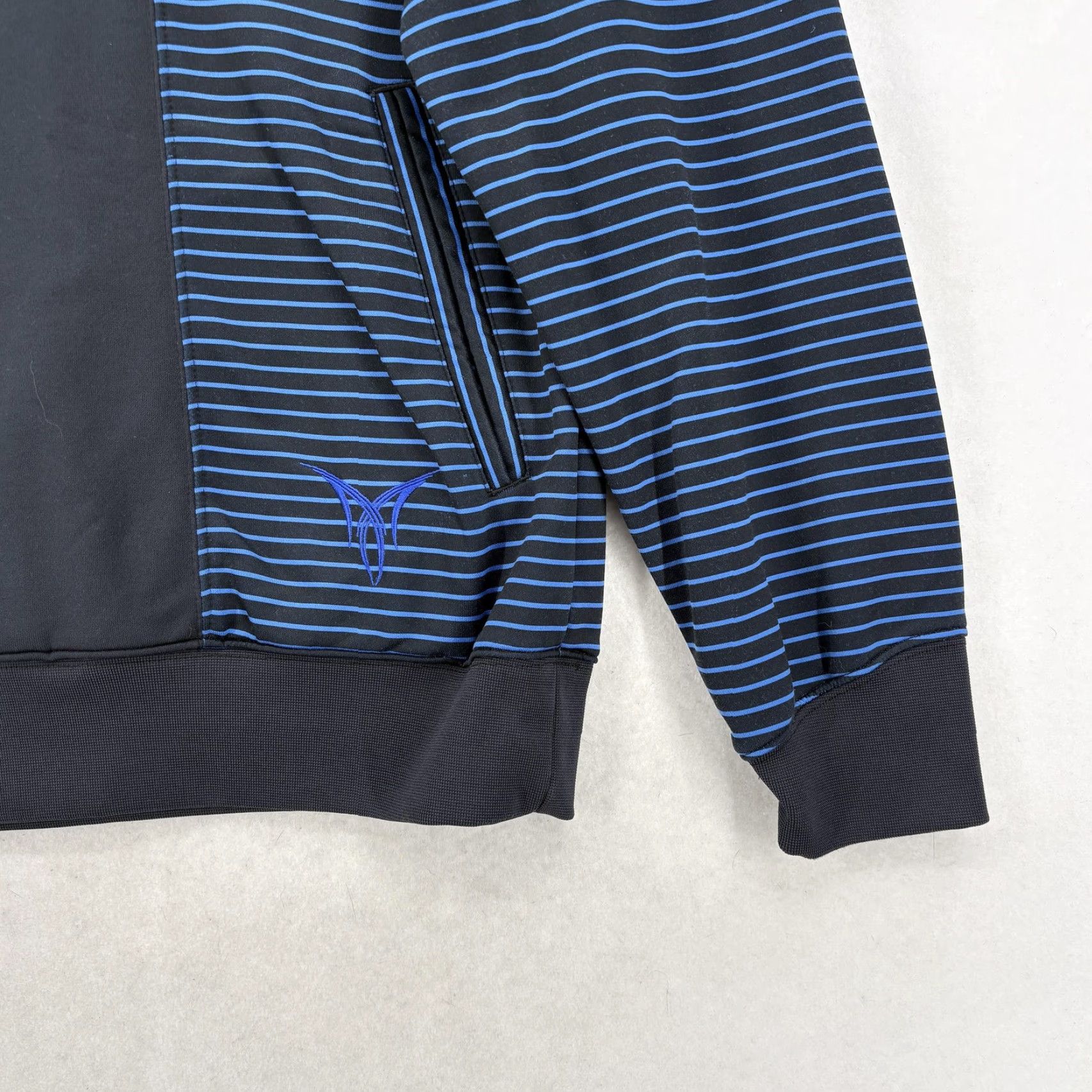 Jordan Brand Jordan Hoodie Mens Small Black Blue Dri-FIT Striped Fleece Basketball Pullover Size US S / EU 44-46 / 1 - 3 Thumbnail