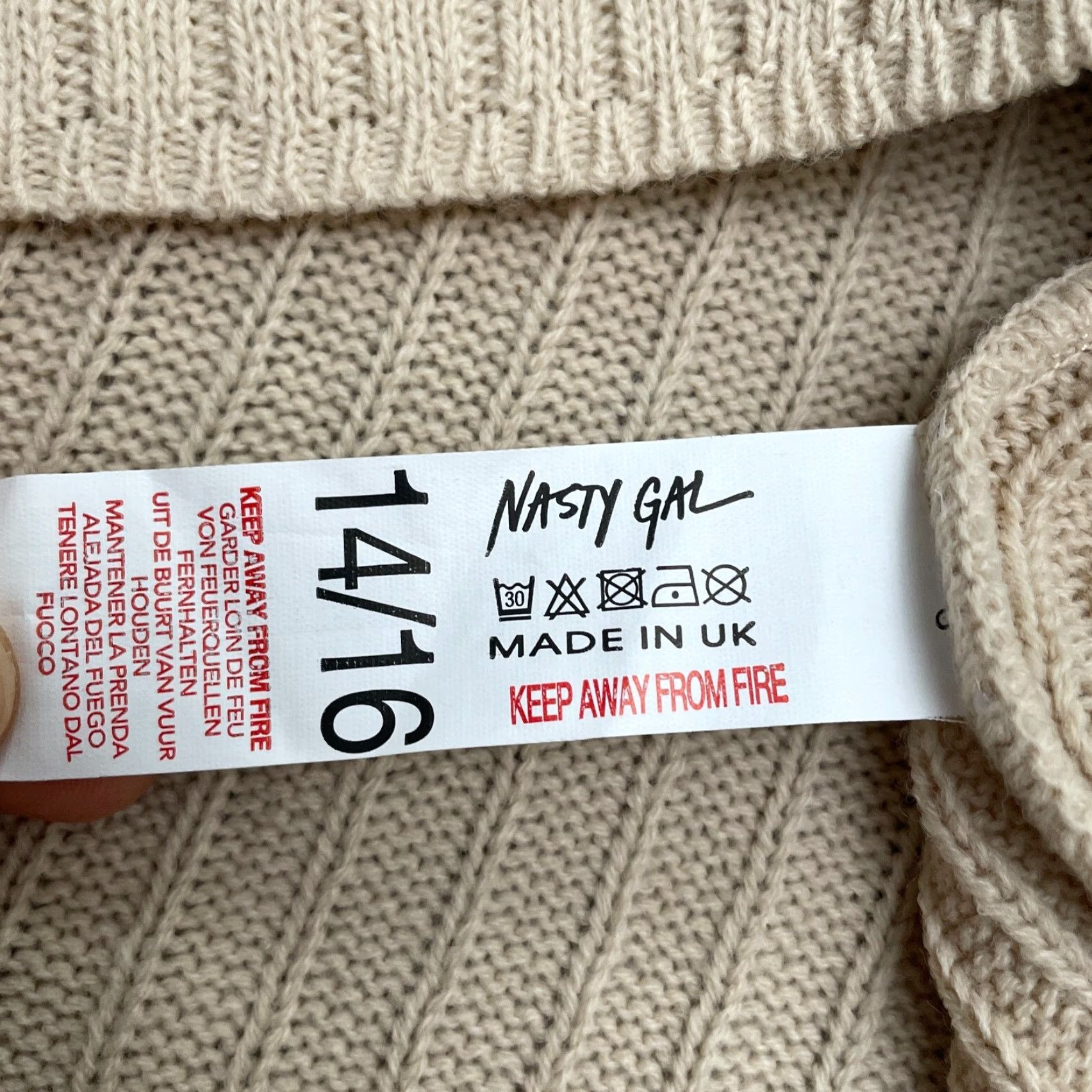 AQUA Nasty Gal Lounge Sweater Pullover Womens Plus Size 14/16 Gray Crew Neck NWT New Size XL / US 12-14 / IT 48-50 - 7 Thumbnail