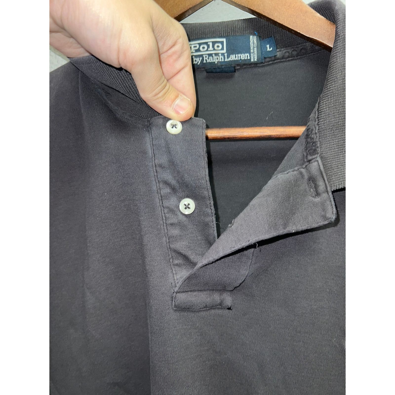 Other Vintage Polo By Ralph Lauren Black Polo Shirt 100% Cotton Size US L / EU 52-54 / 3 - 4 Thumbnail