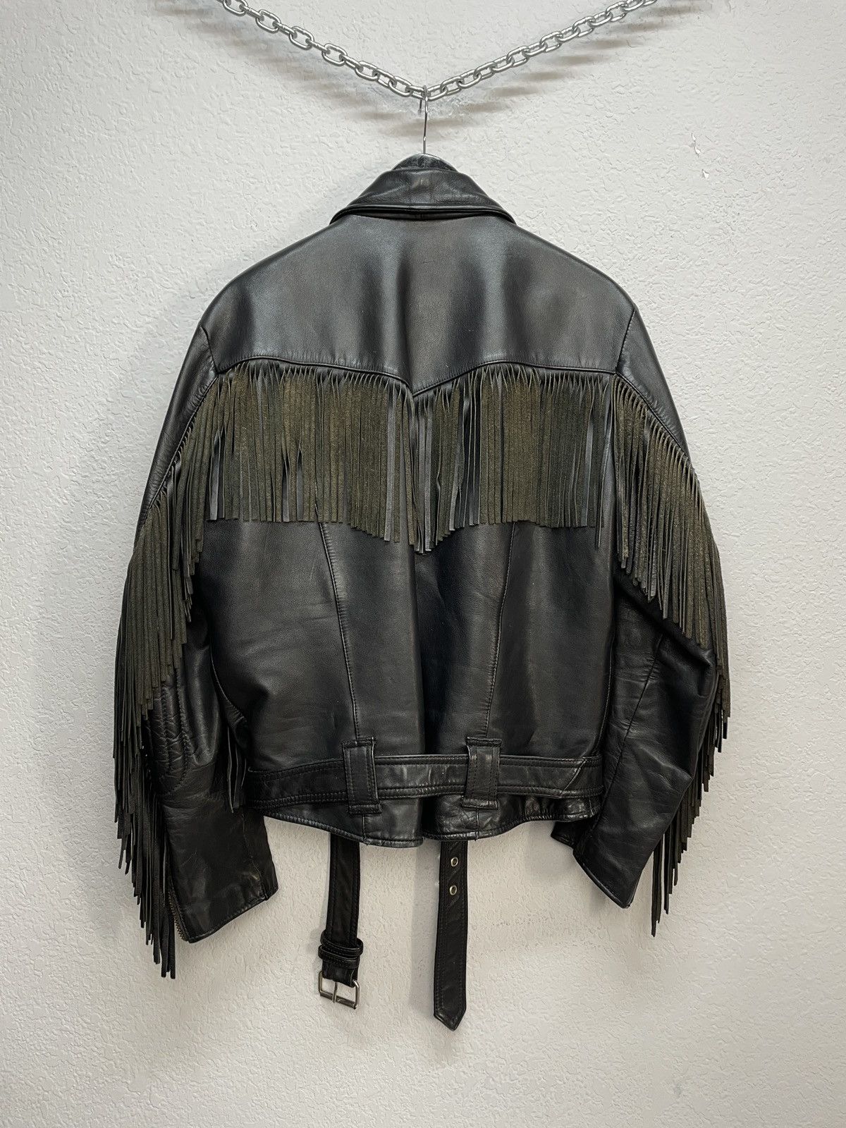 If Six Was Nine Vintage Nuber Nine Stayle Fringe Leather Biker Jacket Grunge Size US L / EU 52-54 / 3 - 13 Thumbnail