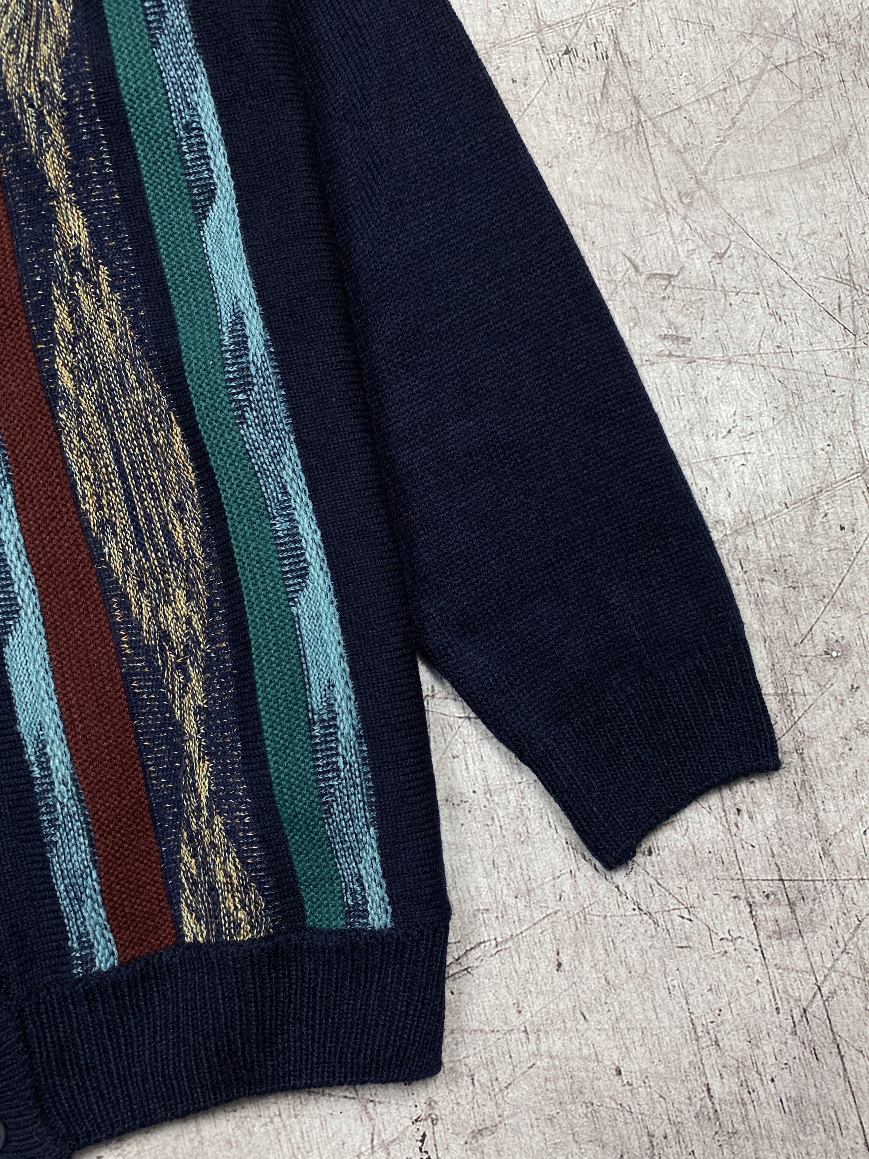 Vintage Vintage 90s Cardigan Coogi Style Textured Biggie Sweater Size US XL / EU 56 / 4 - 3 Thumbnail