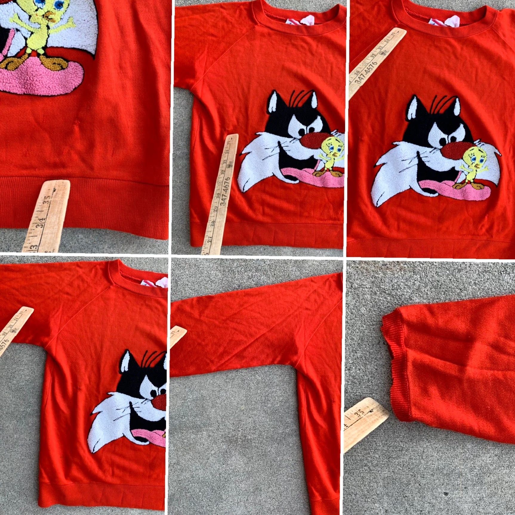 Vintage VINTAGE American Characters Looney Tunes sweatshirt Shirt L Red 1980s Raglan Warner Bros Inc Mens Girls Boys? Size L / US 10 / IT 46 - 5 Thumbnail