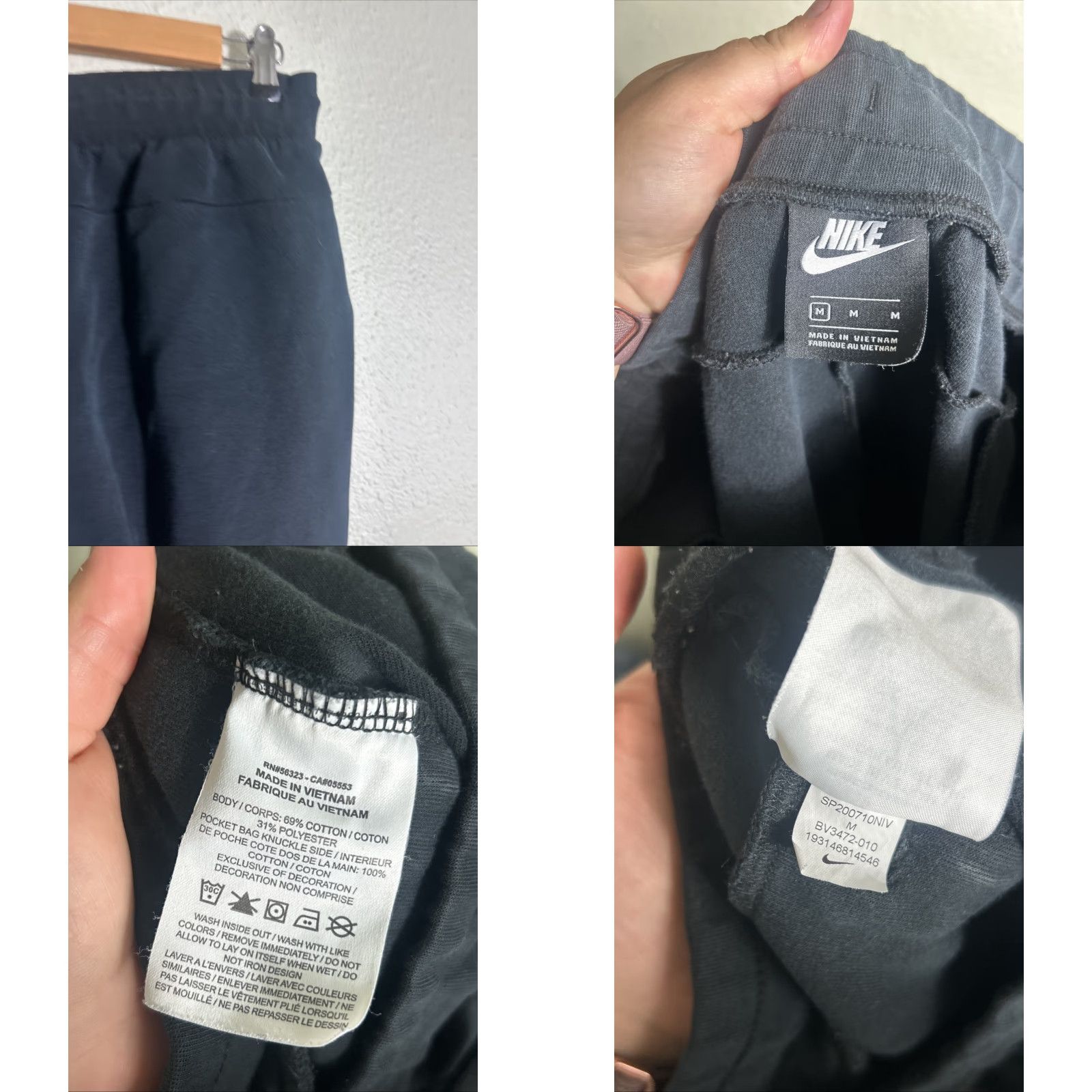 Nike Nike Jogger Sweatpants Women M Black BV3472-010 Tech Fleece Joggers 30x25 Size 32" / US 10 / IT 46 - 9 Thumbnail