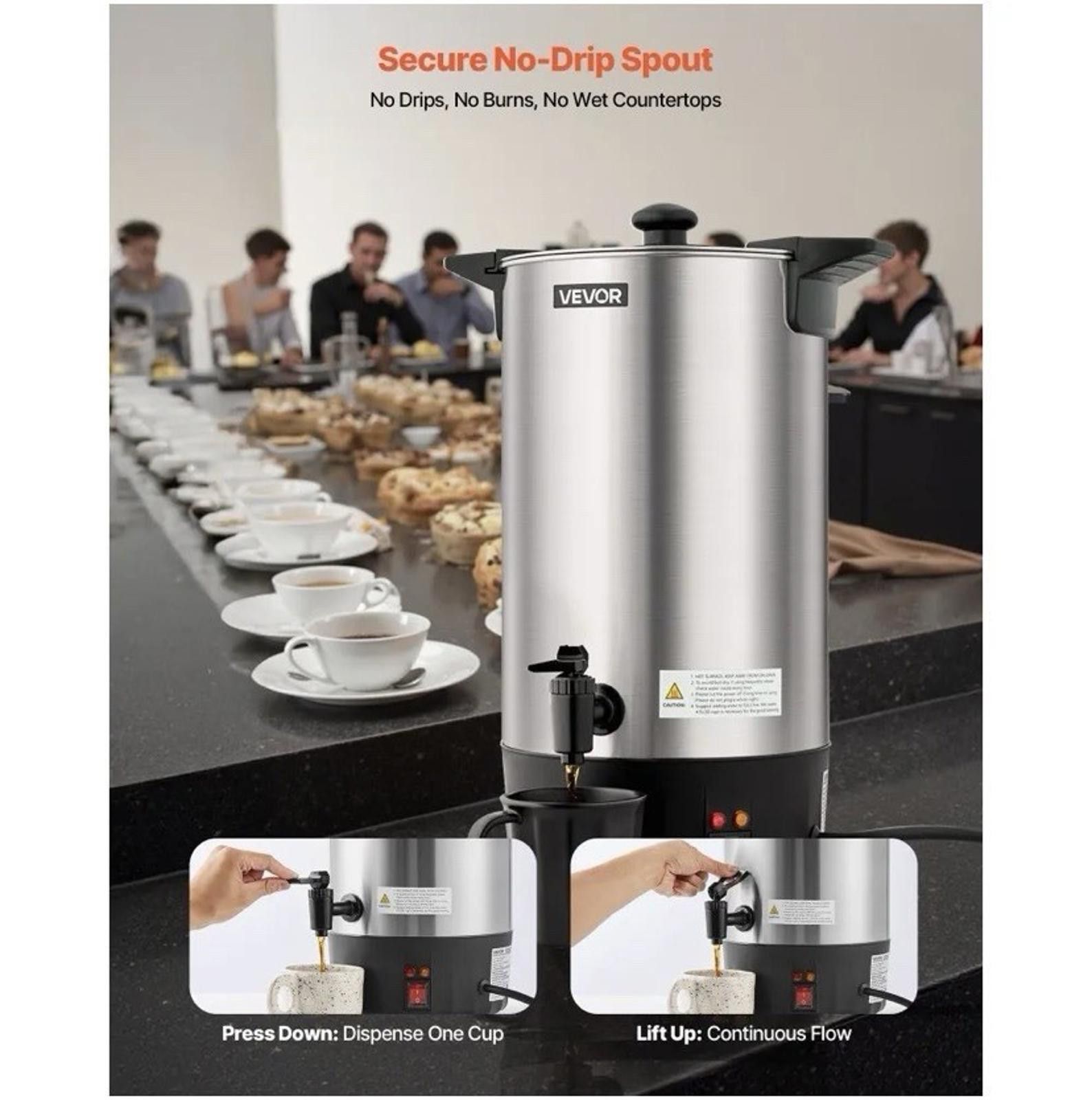 Other Vevor Electric Coffee Urn Wnskft10 Commercial Coffee Maker Size ONE SIZE - 5 Thumbnail