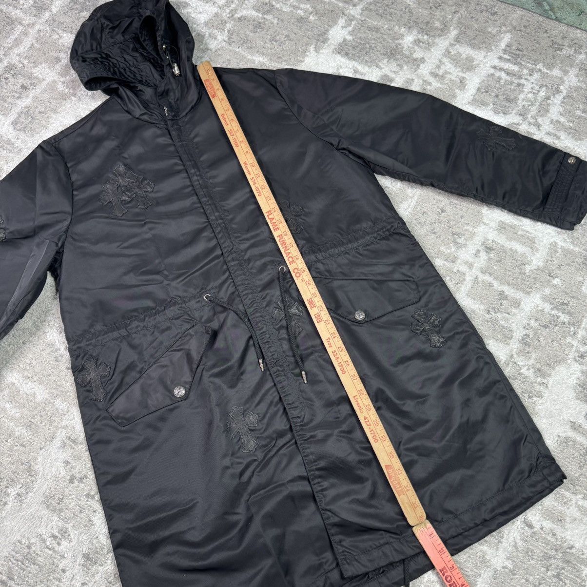 Chrome Hearts Chrome hearts nylon cross patch fishtail zip up parka jacket Size US L / EU 52-54 / 3 - 17 Thumbnail