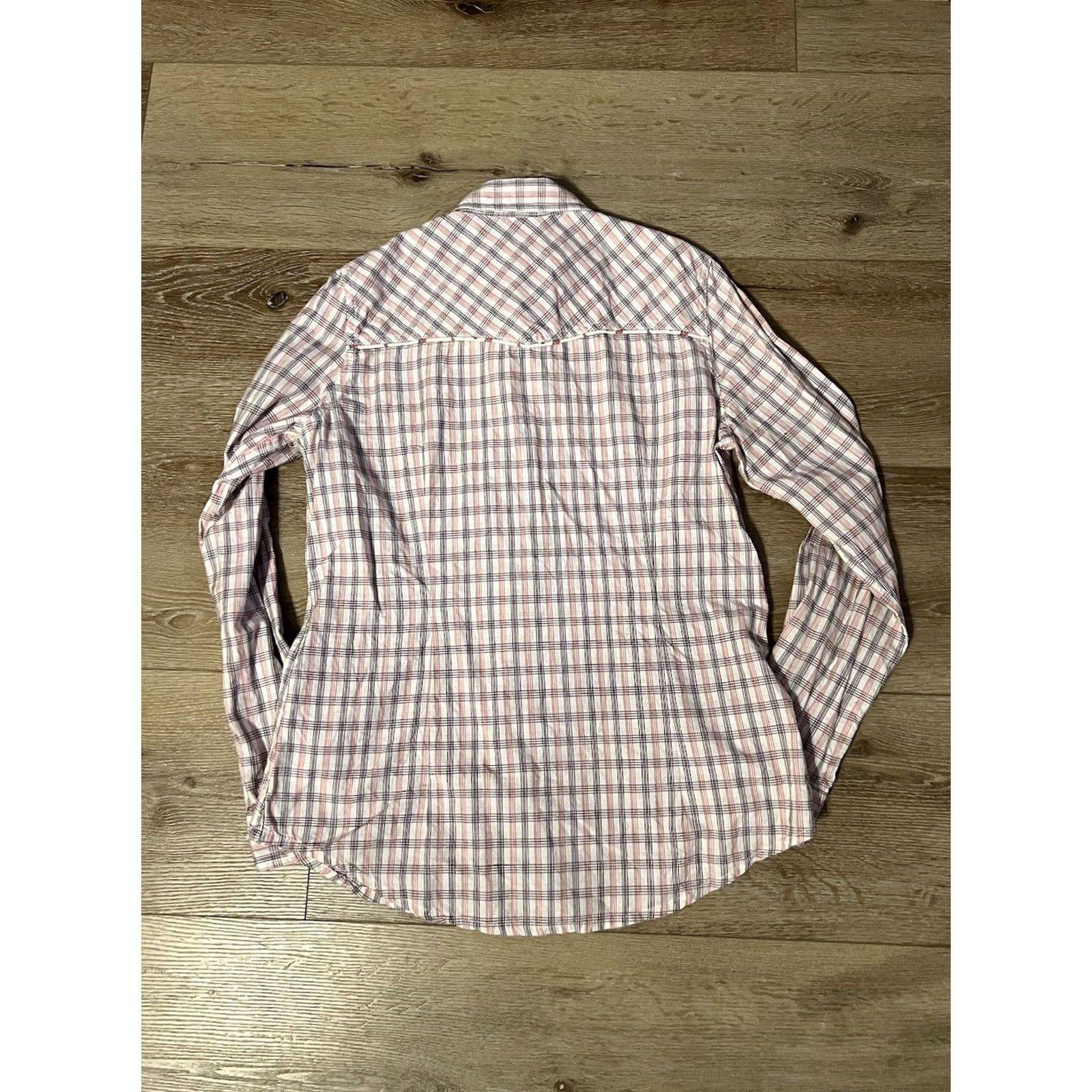 Carhartt Carhartt Womens Pink Plaid Button-Up Long Sleeve Snap On Size L Size L / US 10 / IT 46 - 2 Thumbnail