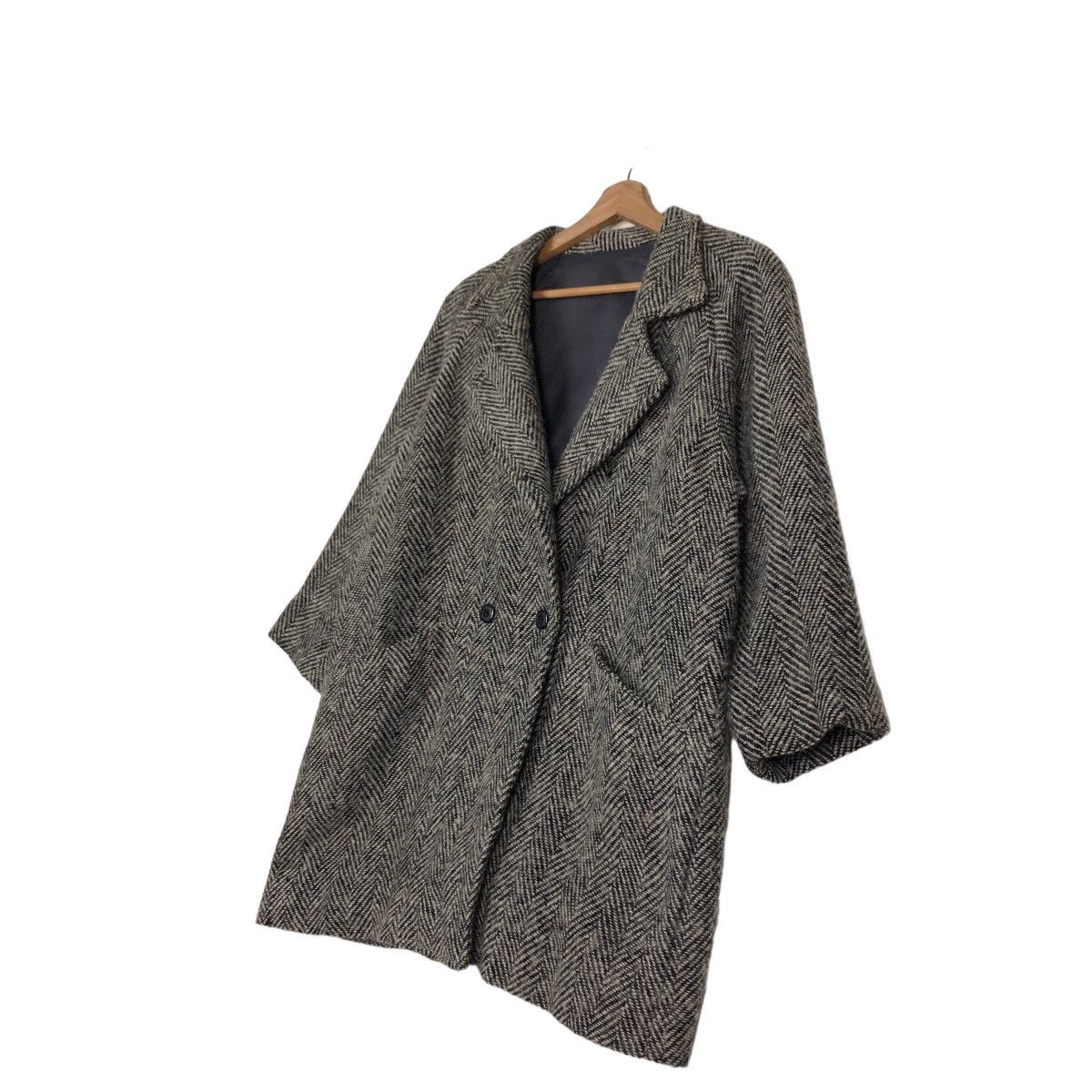 Japanese Brand 🔥Issey Miyake Design Wool Long Jacket Herringbone Size US M / EU 48-50 / 2 - 2 Thumbnail