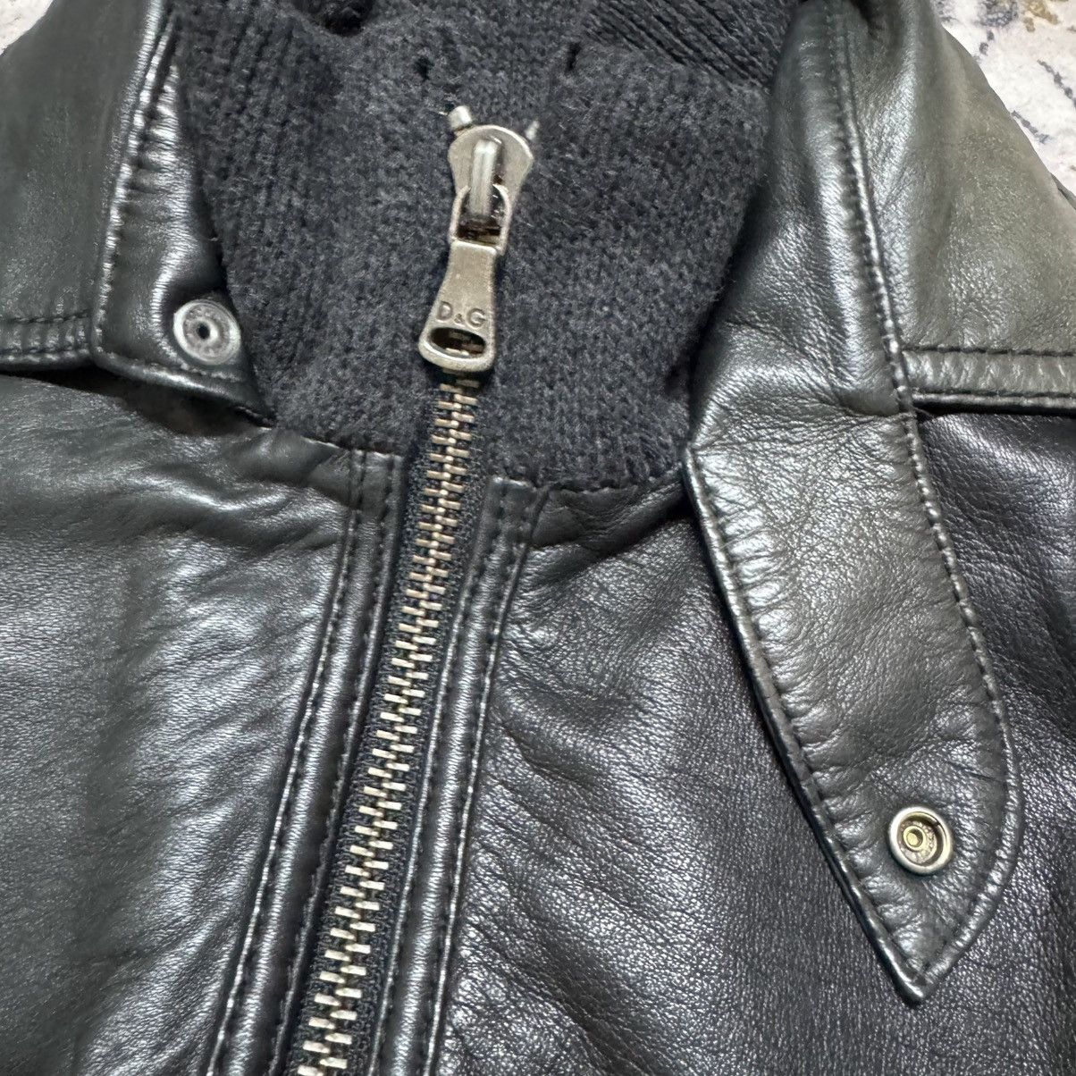 Dolce & Gabbana Dolce & Gabbana Leather Jacket Hybrid Patina Size US M / EU 48-50 / 2 - 11 Thumbnail