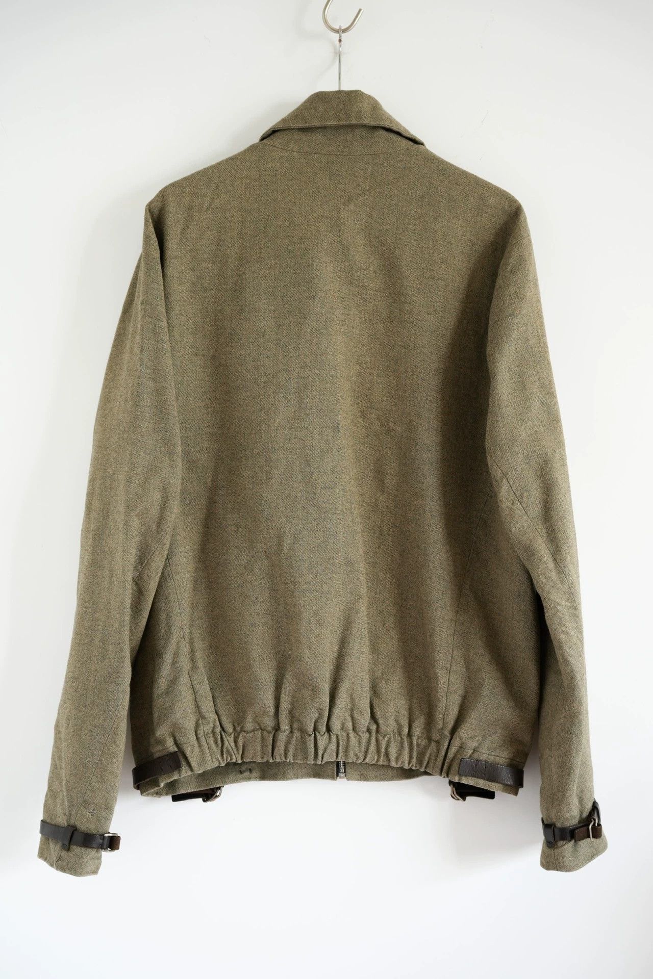 Ma+ M.A+ Silver Leather Panel Wool Zip-Up Jacket Size US L / EU 52-54 / 3 - 2 Thumbnail