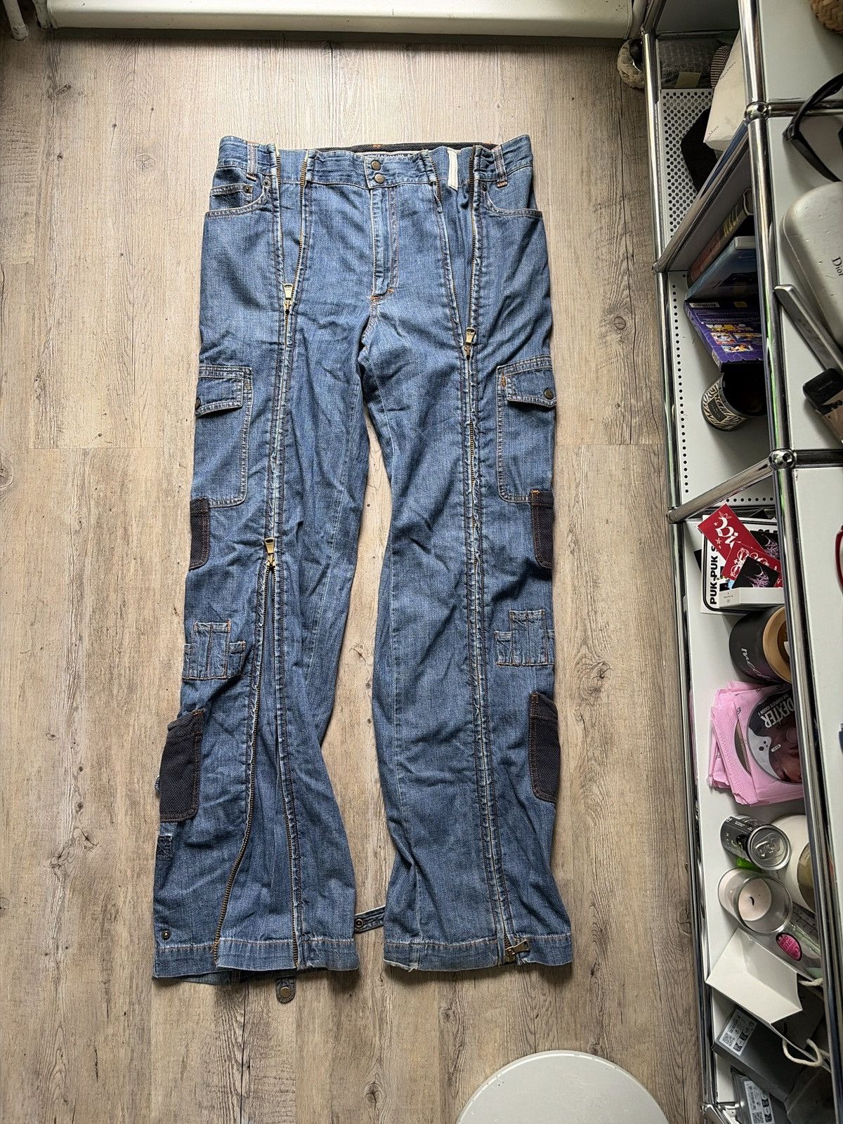 Dolce & Gabbana SS2003 Dolce & Gabbana Full Zip Baggy Cargo Pants denim Size US 36 / EU 52 - 1 Thumbnail
