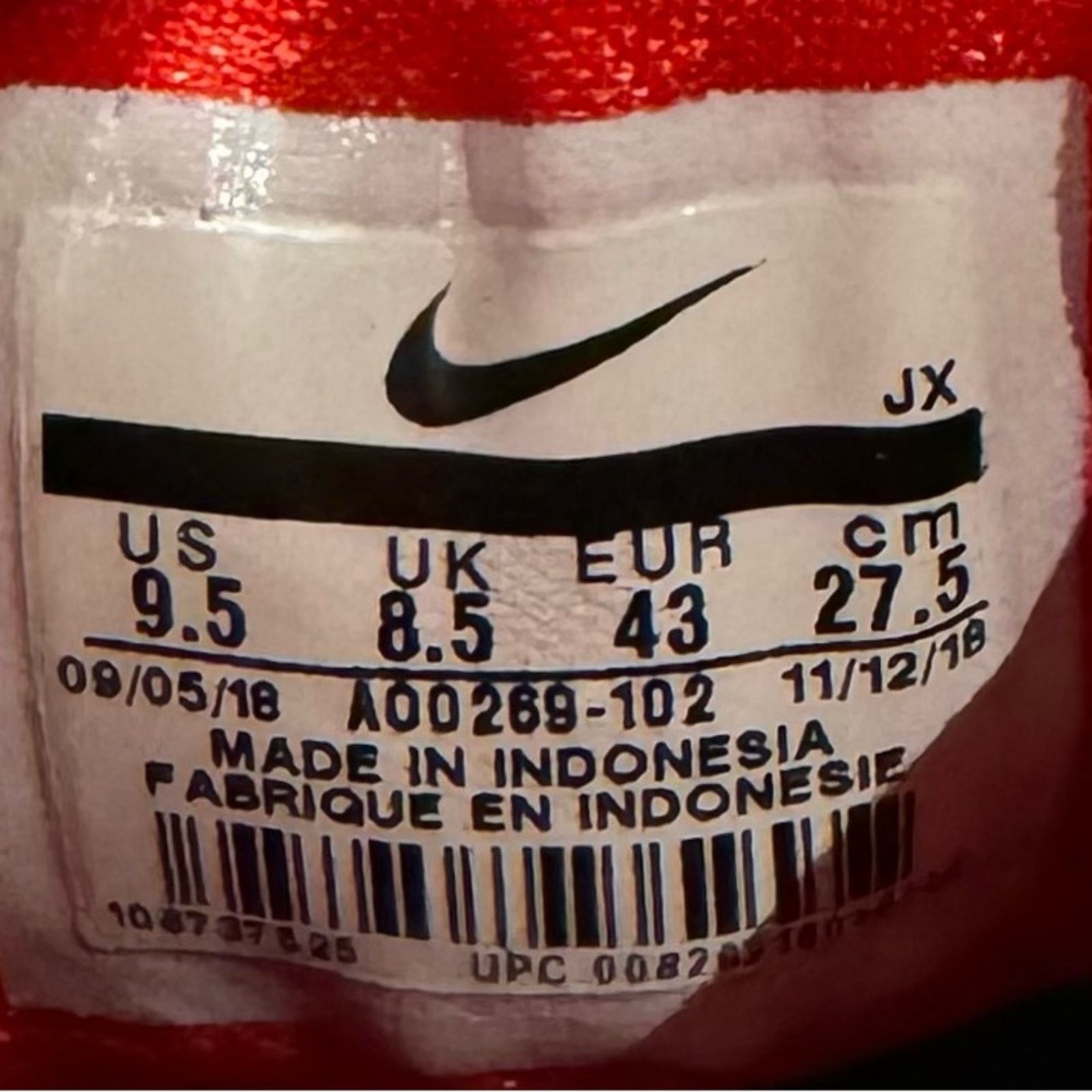 Nike Nike Zoom 2k Off White University Red Size US 9.5 / EU 42-43 - 6 Thumbnail