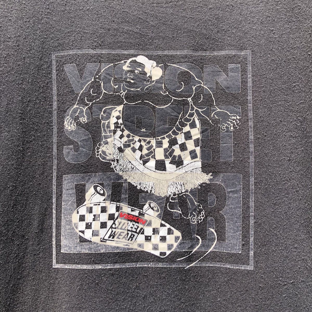 Vision Streetwear Vintage Faded Vision Streetwear Sumo 3L Tshirt Size US XXL / EU 58 / 5 - 3 Thumbnail