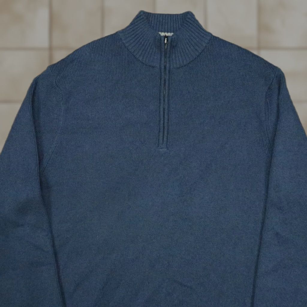 Mizzen+Main Mizzen+Main Sweater Men Medium Blue 1/4 Zip Long Sleeve Pullover Jumper Size US M / EU 48-50 / 2 - 1 Thumbnail