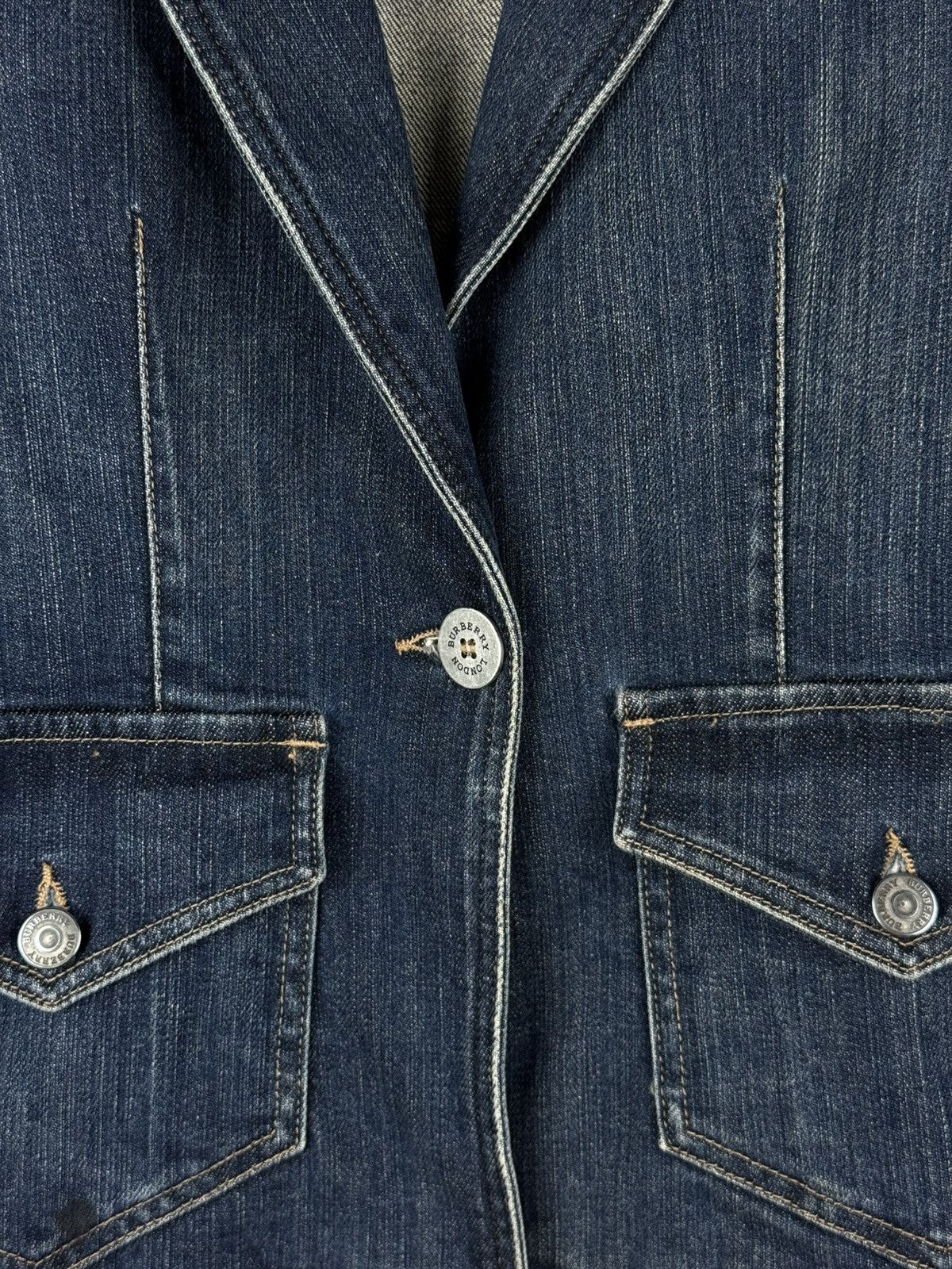 Burberry Burberry London Vintage Ladies Denim Blazer Jacket Size US 8 Size M / US 6-8 / IT 42-44 - 9 Thumbnail