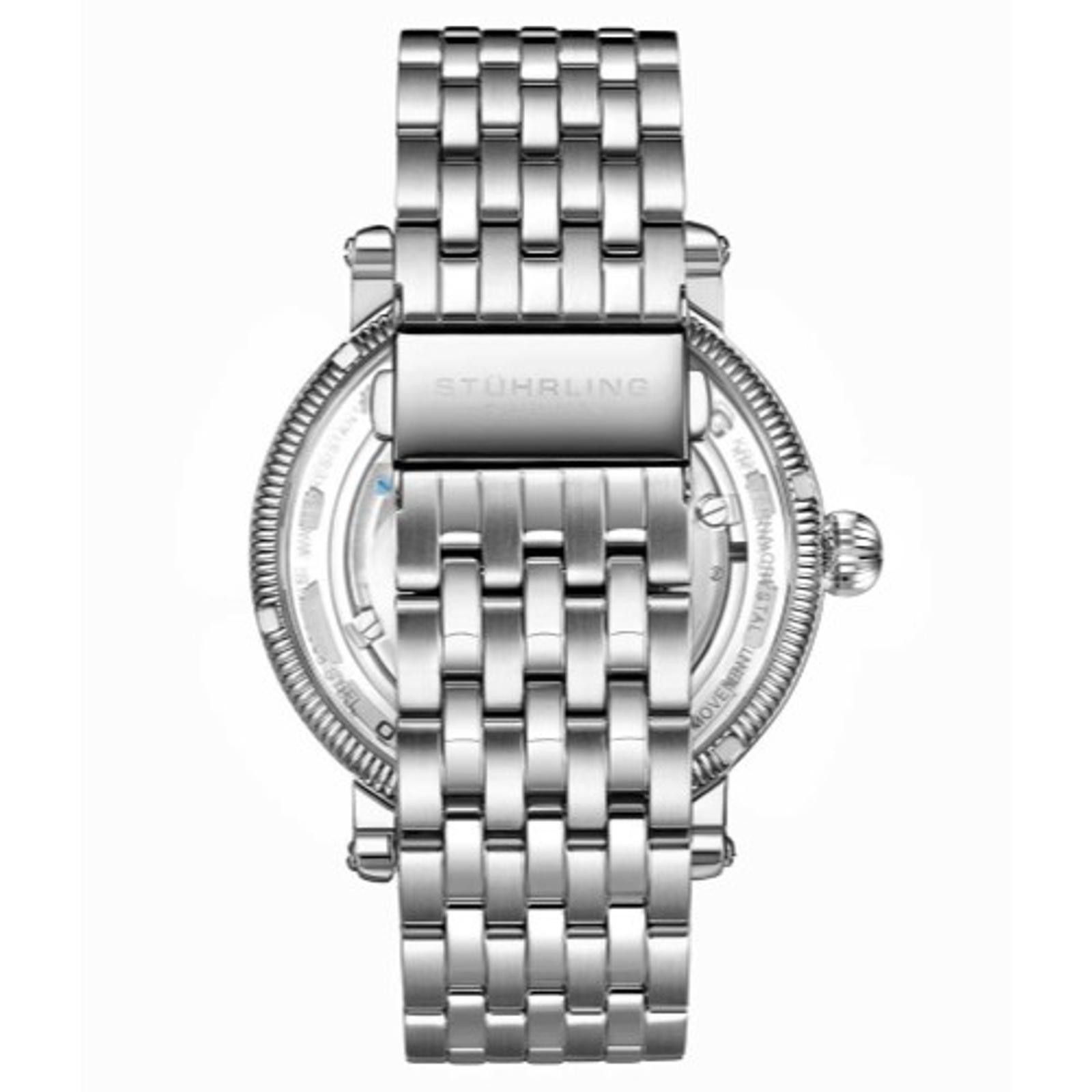 Sterling Silver STÜHRLING Original Special Reserve Dual Time Automatic 48mm Size ONE SIZE - 4 Thumbnail