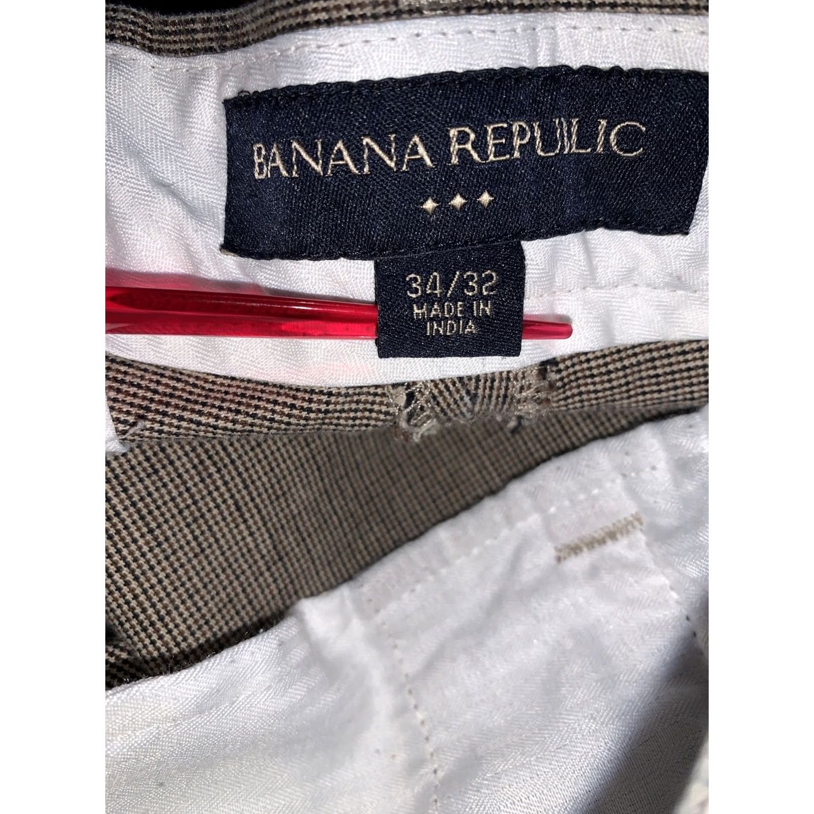 Banana Republic Banana Republic Dress Pants Men’s 34x32 Brown Cotton Workwear/Business-3825 Shirt? Size US 34 / EU 50 - 7 Thumbnail