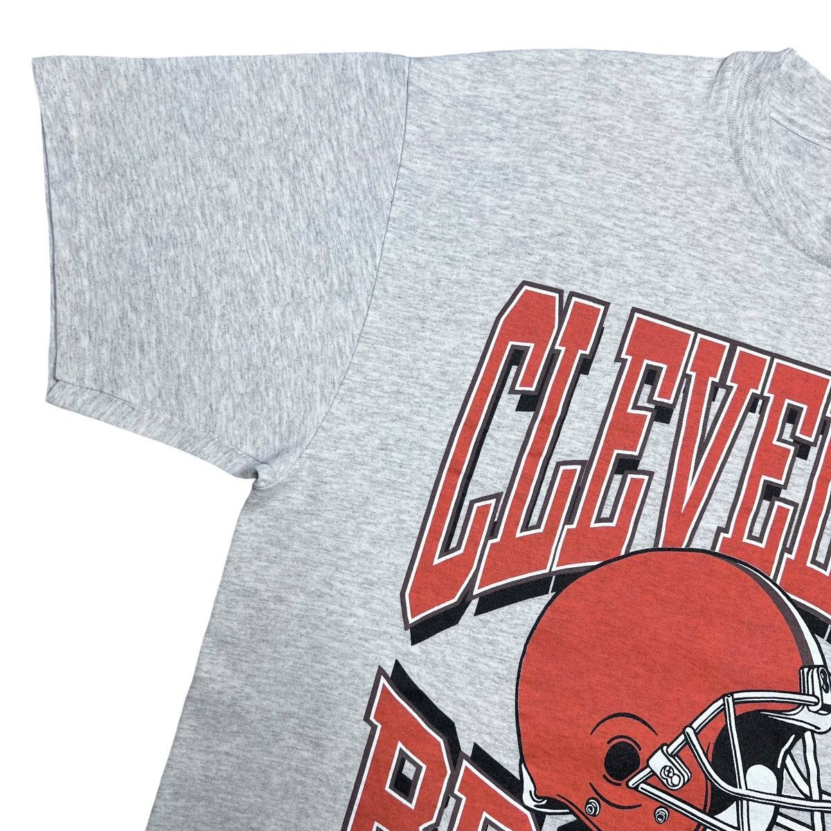 NFL × Vintage 90s NFL Cleveland Browns 3D Spell Out Helmet Football Tee Size US XXL / EU 58 / 5 - 4 Thumbnail