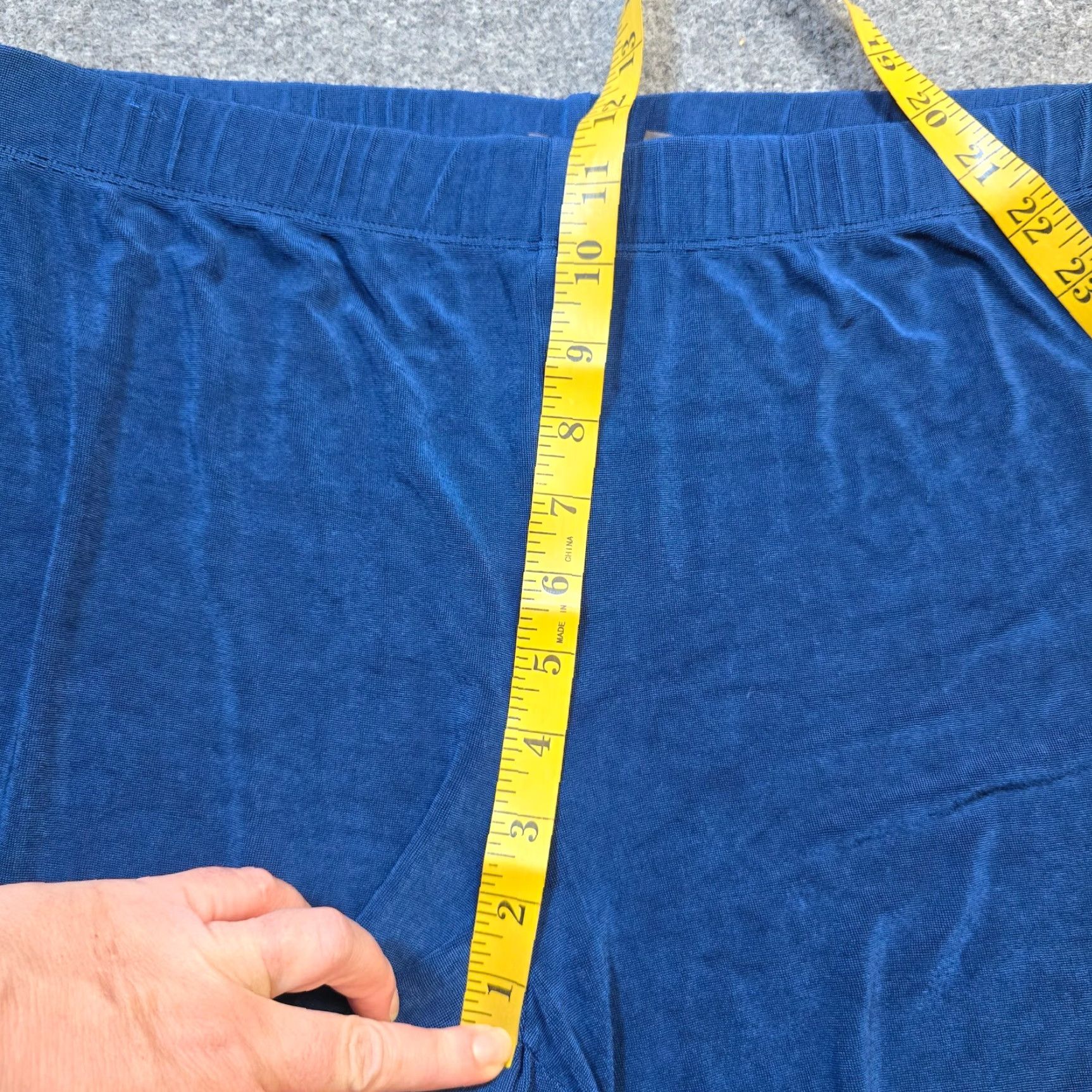 Vintage Chicos Pants Womens Large Blue Stretch Tapered Pull On Career Dress Pants Size 24" / US 00 / IT 34 - 6 Thumbnail