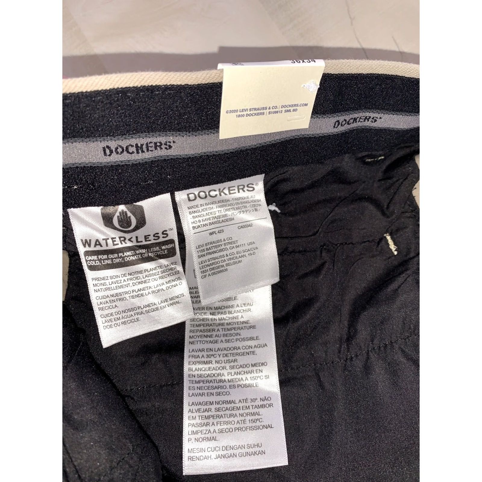 Dockers DOCKERS Khakis Pants 36x34 Beige Cotton Blend Knit Straight Fit Men's Regular Inseam 34 NWT-12429 Size US 36 / EU 52 - 6 Thumbnail