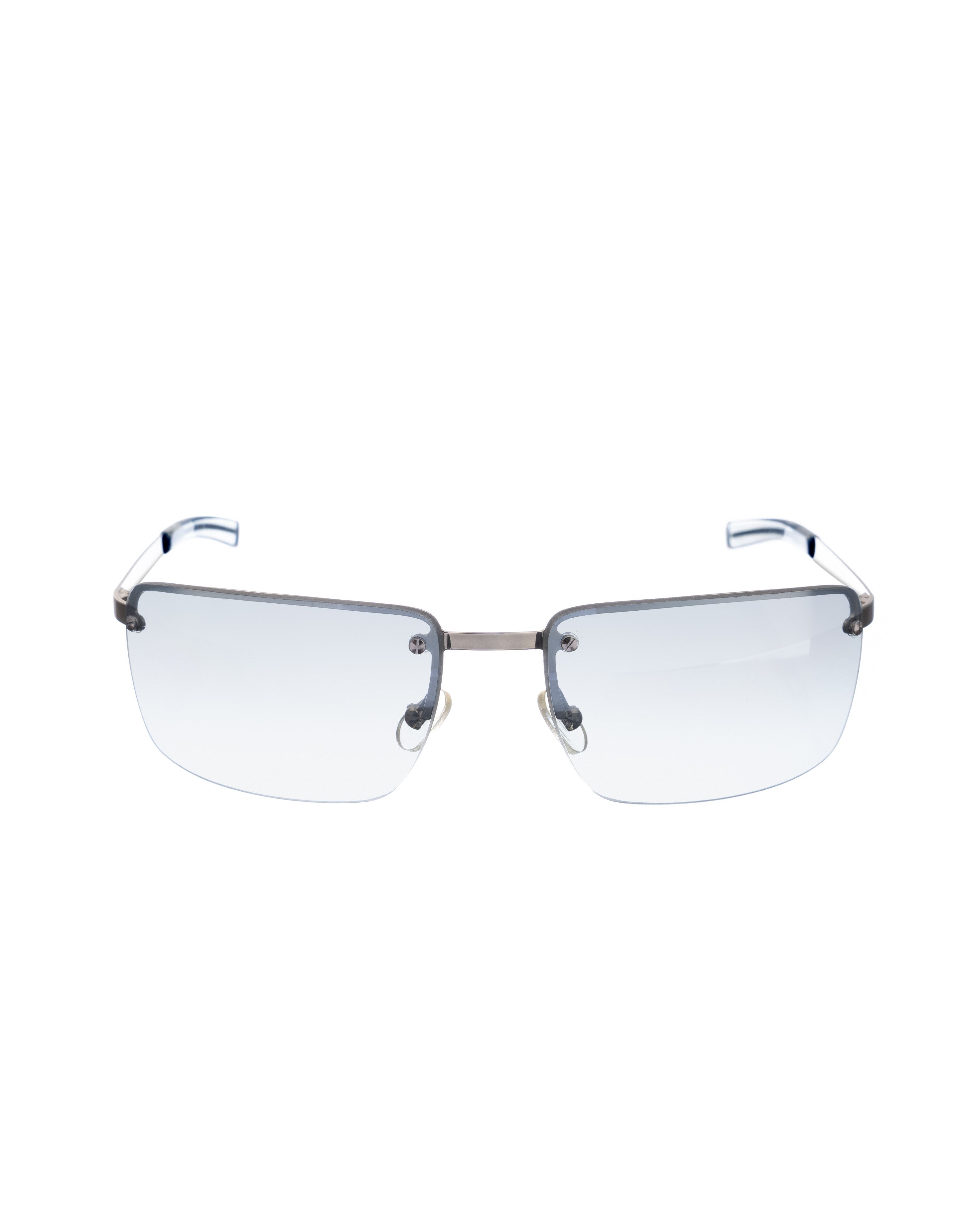 Pierre Cardin Pierre Cardin 00s Silver Sheer Rectangle Sunglasses Size ONE SIZE - 1 Thumbnail