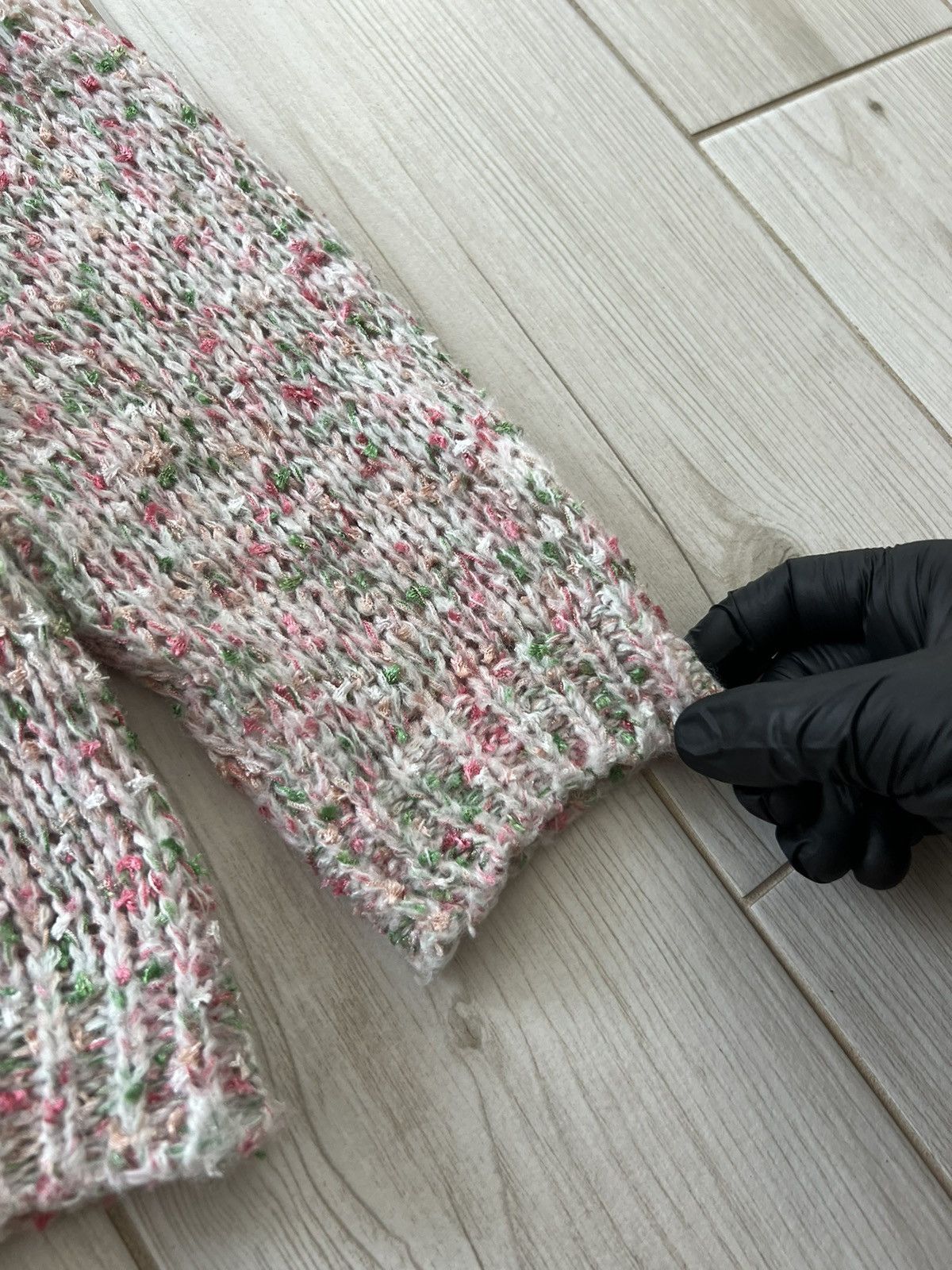 If Six Was Nine Rich Royal Sweater Made in Italy Floral Knit Crew Neck Size M / US 6-8 / IT 42-44 - 15 Thumbnail