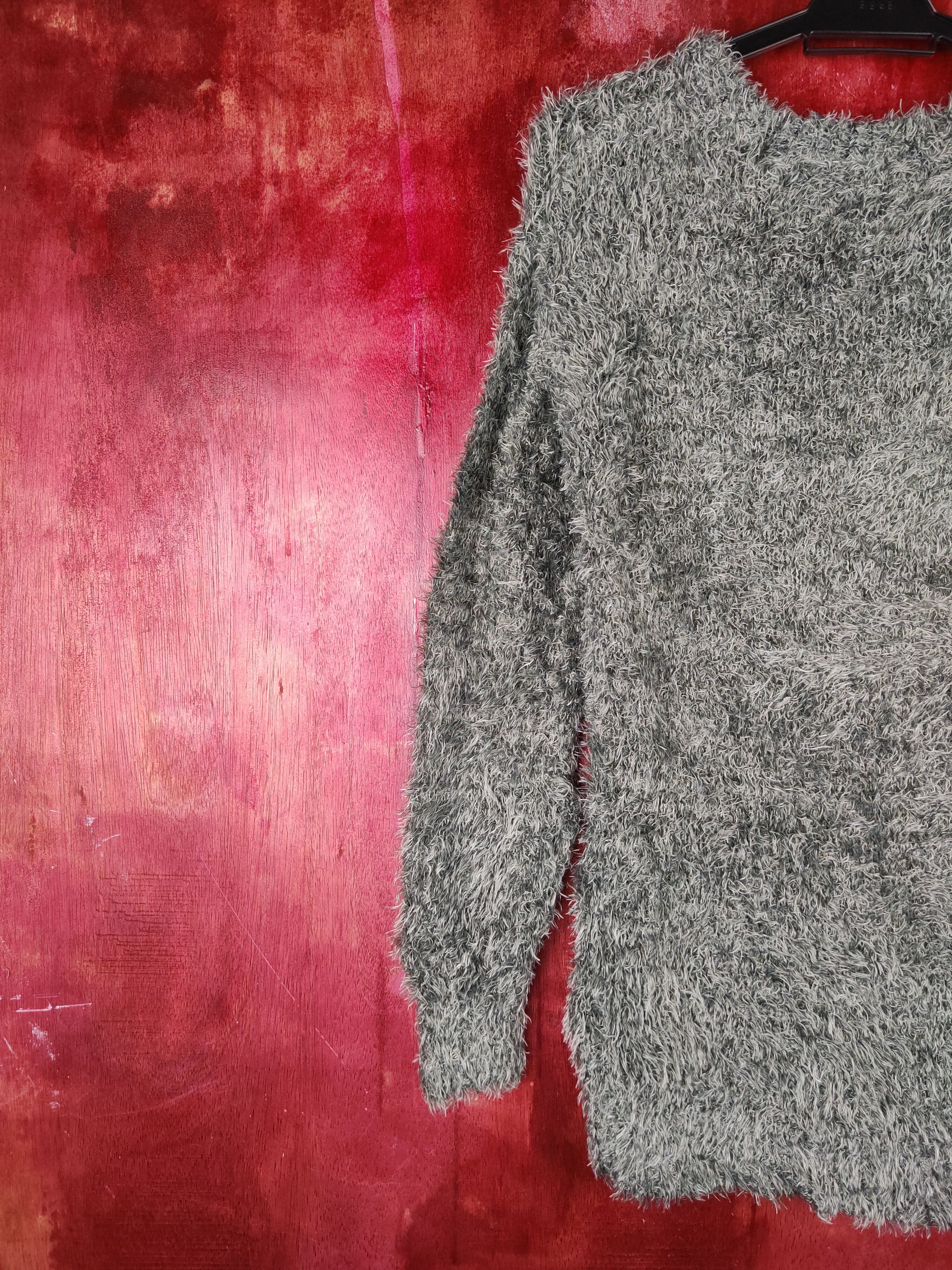 Japanese Brand × Vintage Dirz Dark Green Shag Shaggy Fur Mohair Knitwear #S1958 Size M / US 6-8 / IT 42-44 - 8 Thumbnail