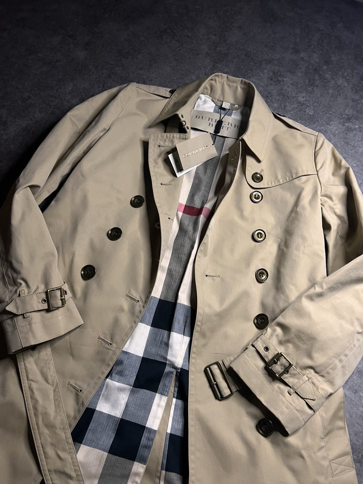 Burberry New trench coat Burberry Brit Size L / US 10 / IT 46 - 4 Thumbnail