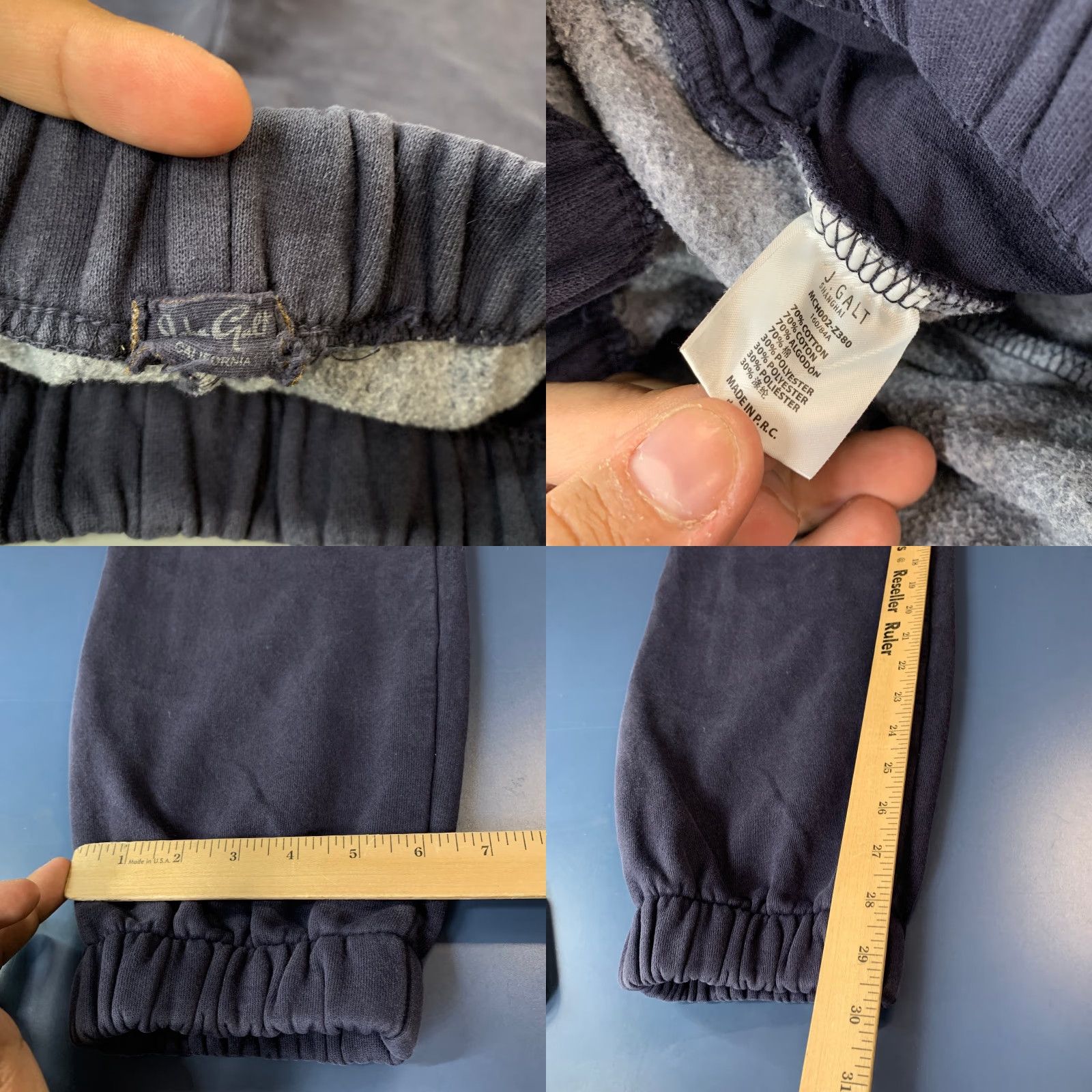 Brandy Melville Brandy Melville John Galt Joggers Sweatpants Womens One Size Blue Cotton Logo Casual Size 42" / US 20 - 8 Thumbnail