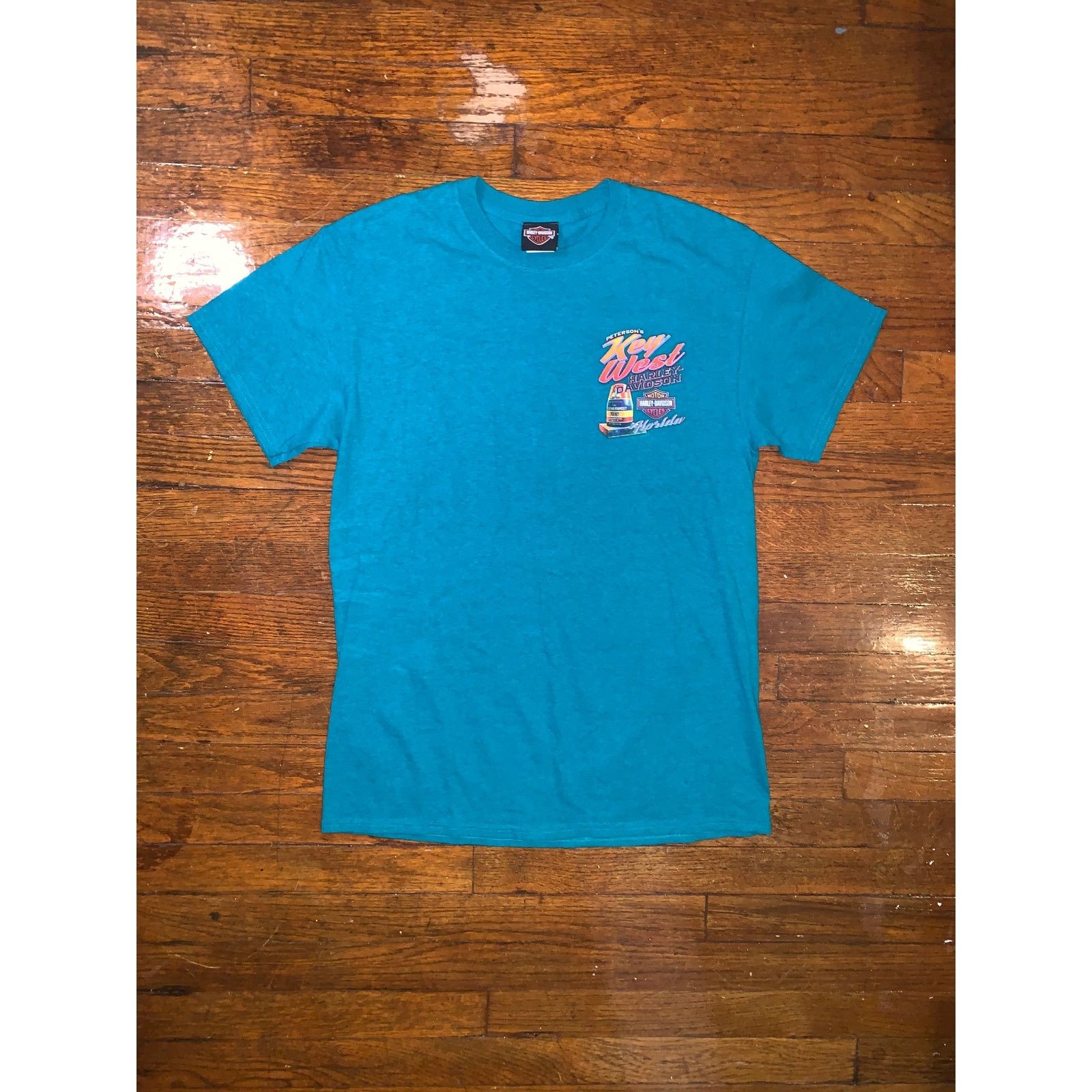 Harley Davidson Harley Davidson Key West T Shirt Teal Double Sided Medium Size US M / EU 48-50 / 2 - 3 Thumbnail