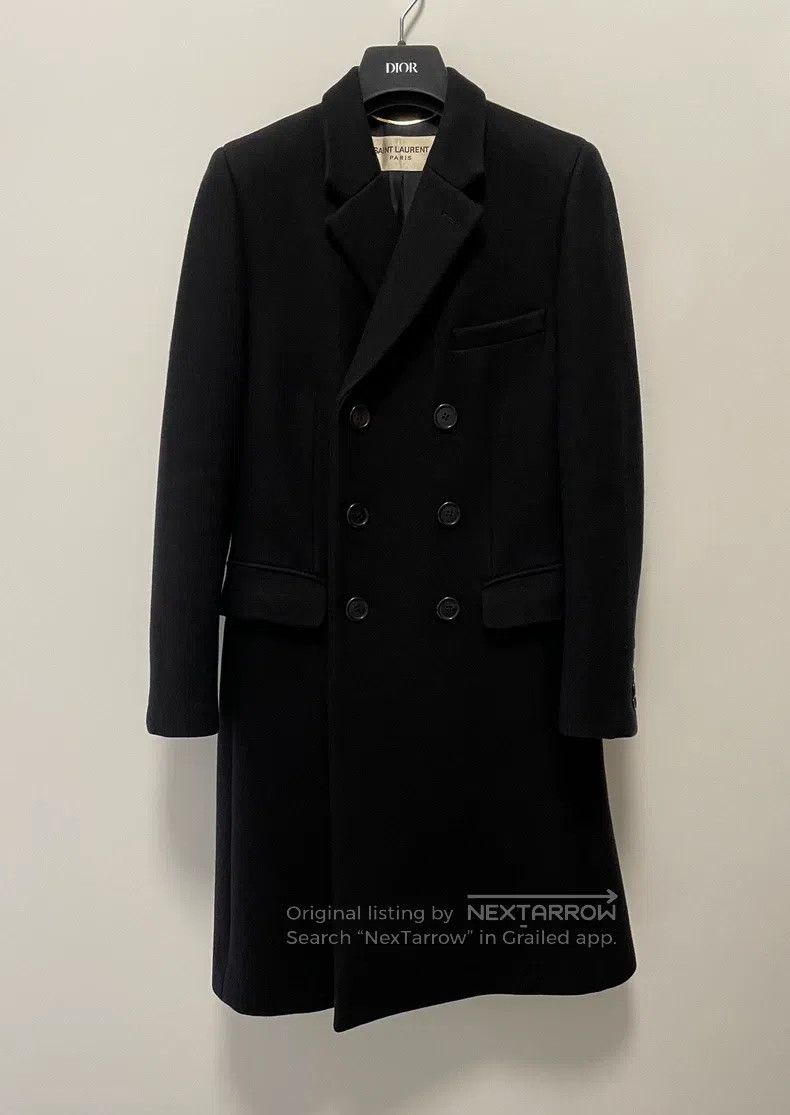 Saint Laurent Paris Saint Laurent Paris Classic Double-Breasted Black Wool Ove Size XS / US 0-2 / IT 36-38 - 1 Thumbnail