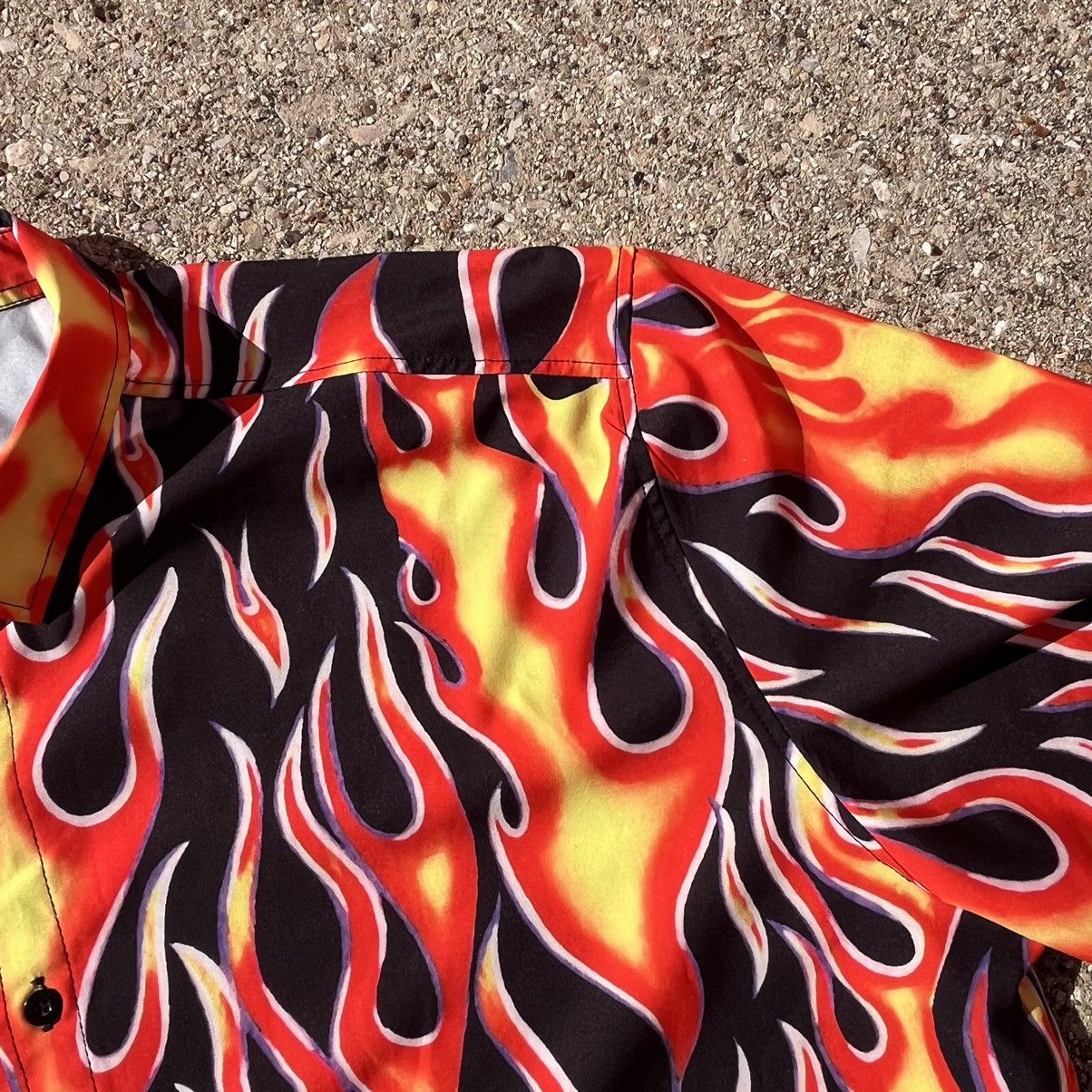 Japanese Brand × Vintage Vintage Punk Flames Button Up Shirt Size US XXL / EU 58 / 5 - 2 Thumbnail
