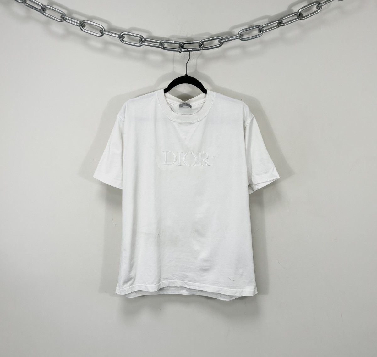 Dior Dior X Kenny Scharf Big Embroidered Logo Rare White Tee Size US L / EU 52-54 / 3 - 1 Thumbnail