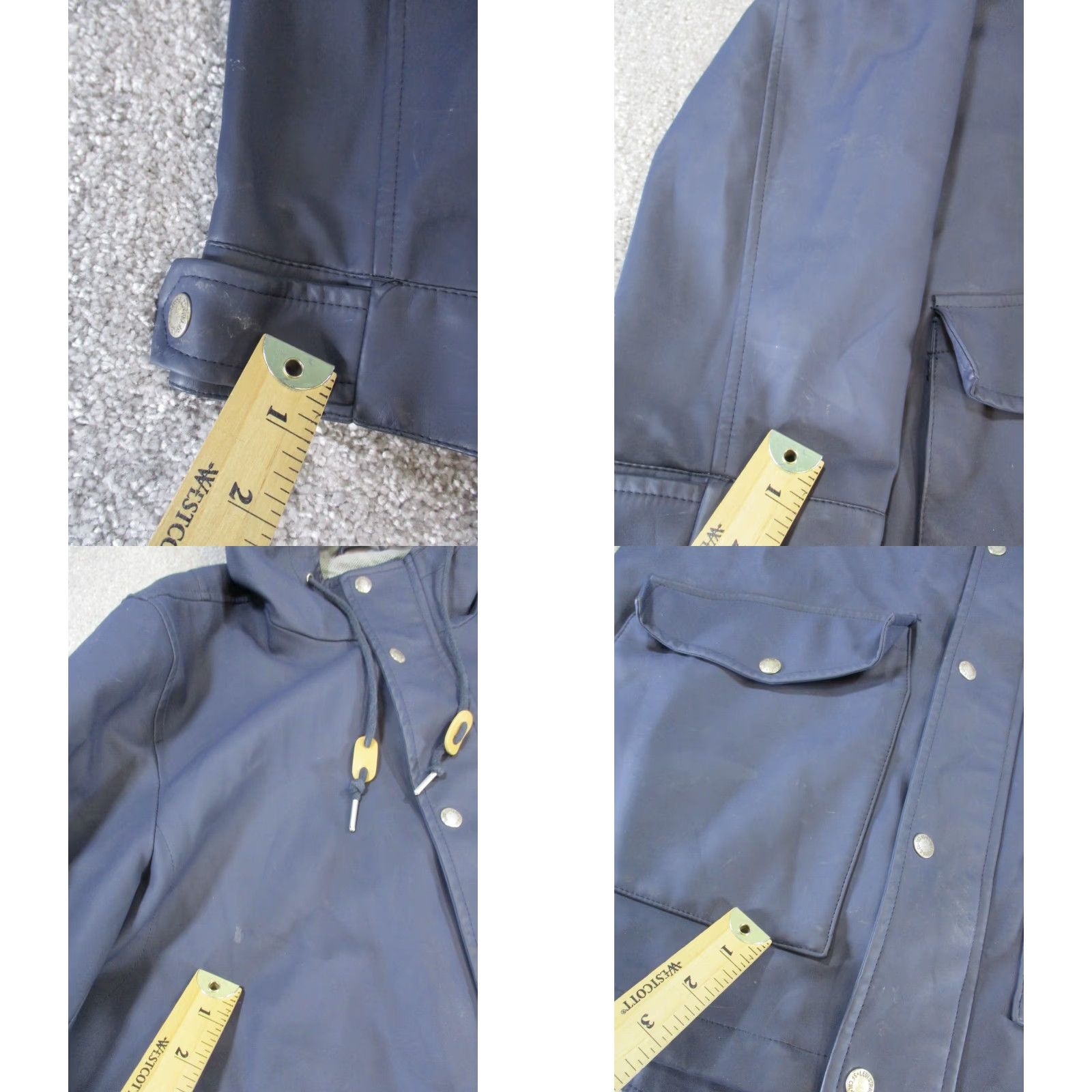 Levi's VINTAGE Levi'S Rain Coat Womens Large Blue Faux Leather Coat Rain Coat Jacket Long Sleeve Zip Size L / US 10 / IT 46 - 8 Thumbnail
