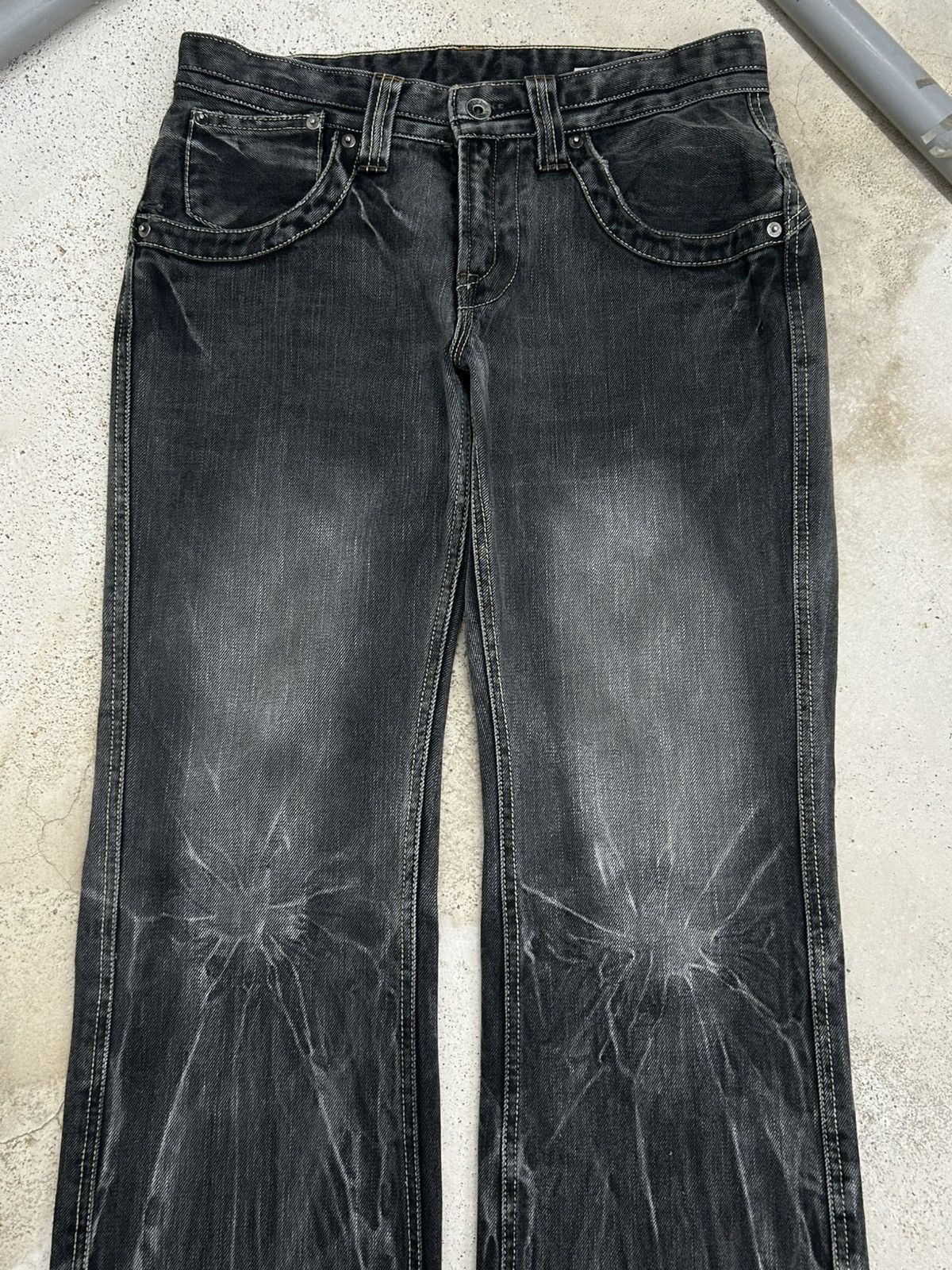 Tornado Mart Y2k Flared Semantic Design Gray Washed Size US 30 / EU 46 - 10 Thumbnail