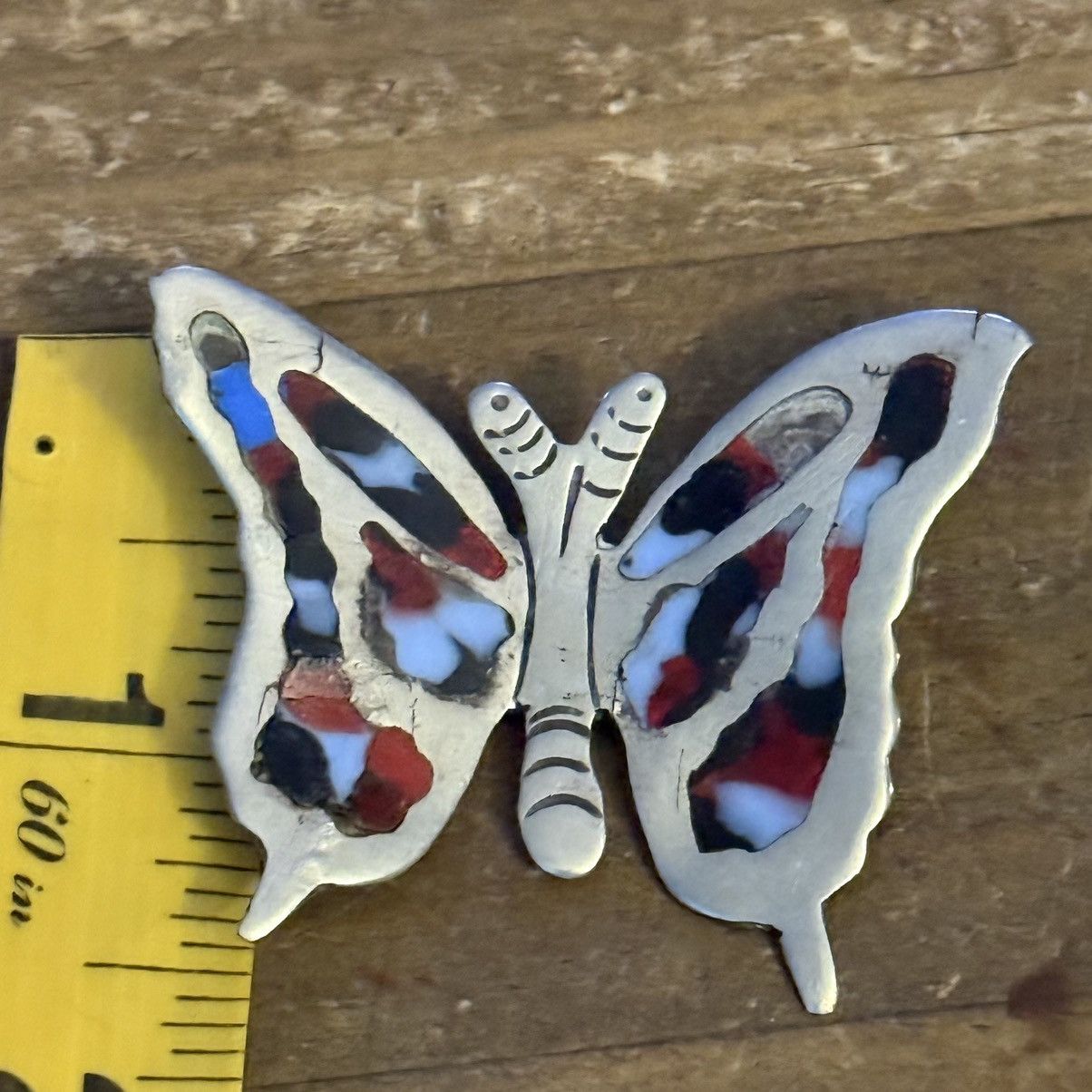 Vintage Vintage silver alpaca Mexico butterfly brooch Size ONE SIZE - 2 Thumbnail