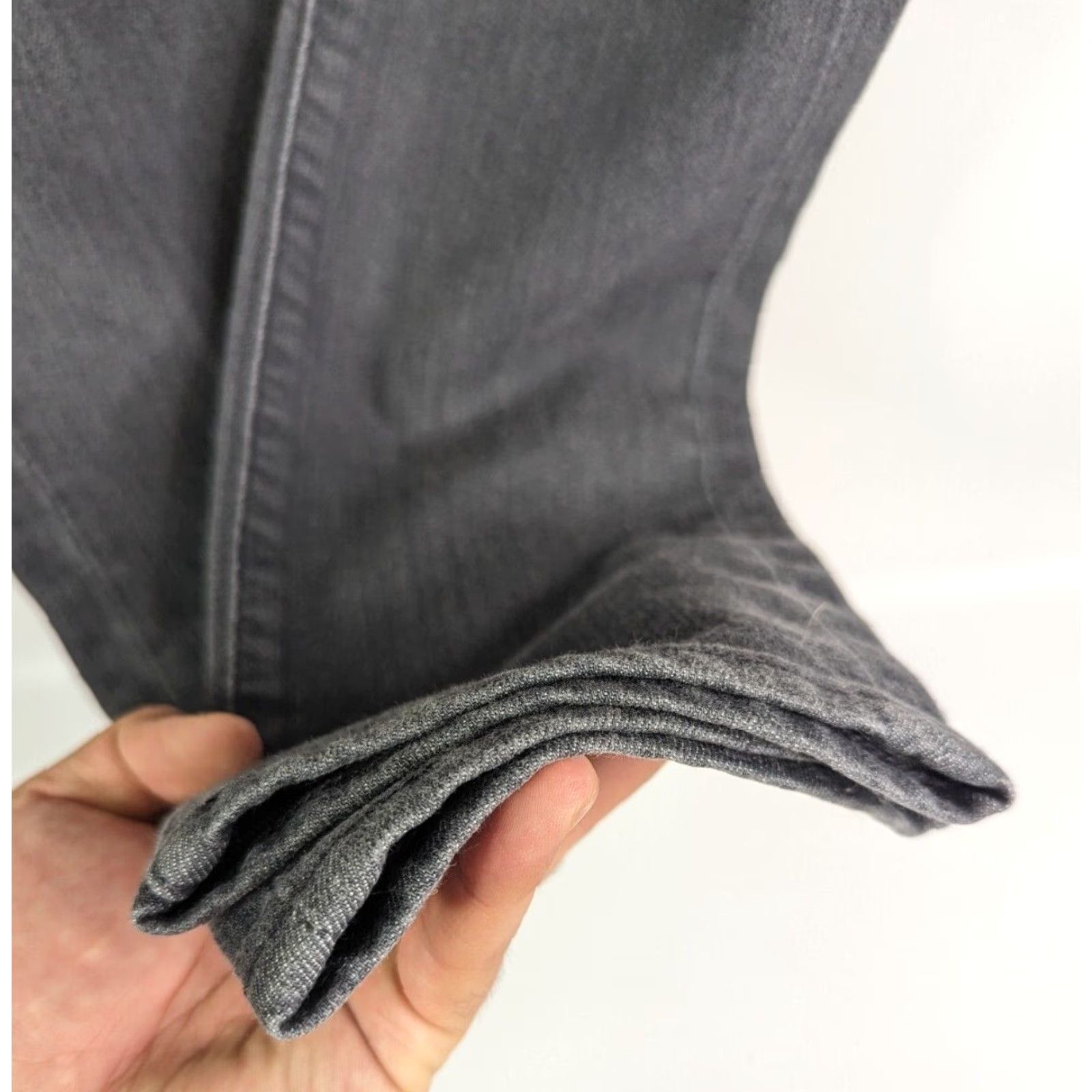 Vintage AG Adriano Goldschmied Jeans Womens Sz 25 The Stevie Slim Straight Low Rise Grey Size 42" / US 20 - 3 Thumbnail