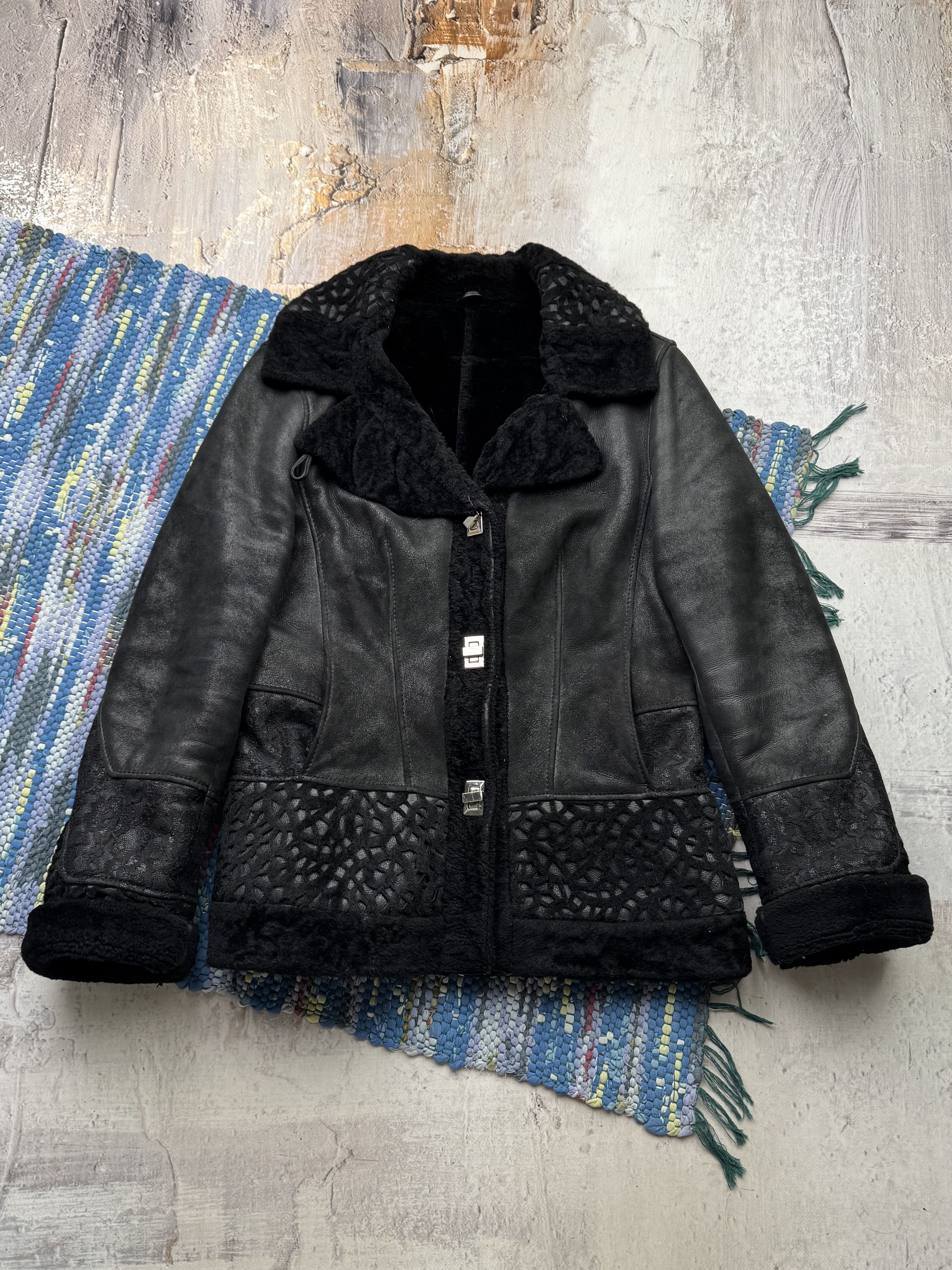 Japanese Brand Vintage Real Sheepskin Coat D15(583)A787 Size L / US 10 / IT 46 - 1 Thumbnail