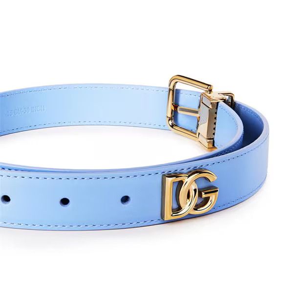 Dolce & Gabbana o1g2r1mq1024 Size: 80 / DG Logo Slim Belt in Sky Blue Size ONE SIZE - 3 Thumbnail
