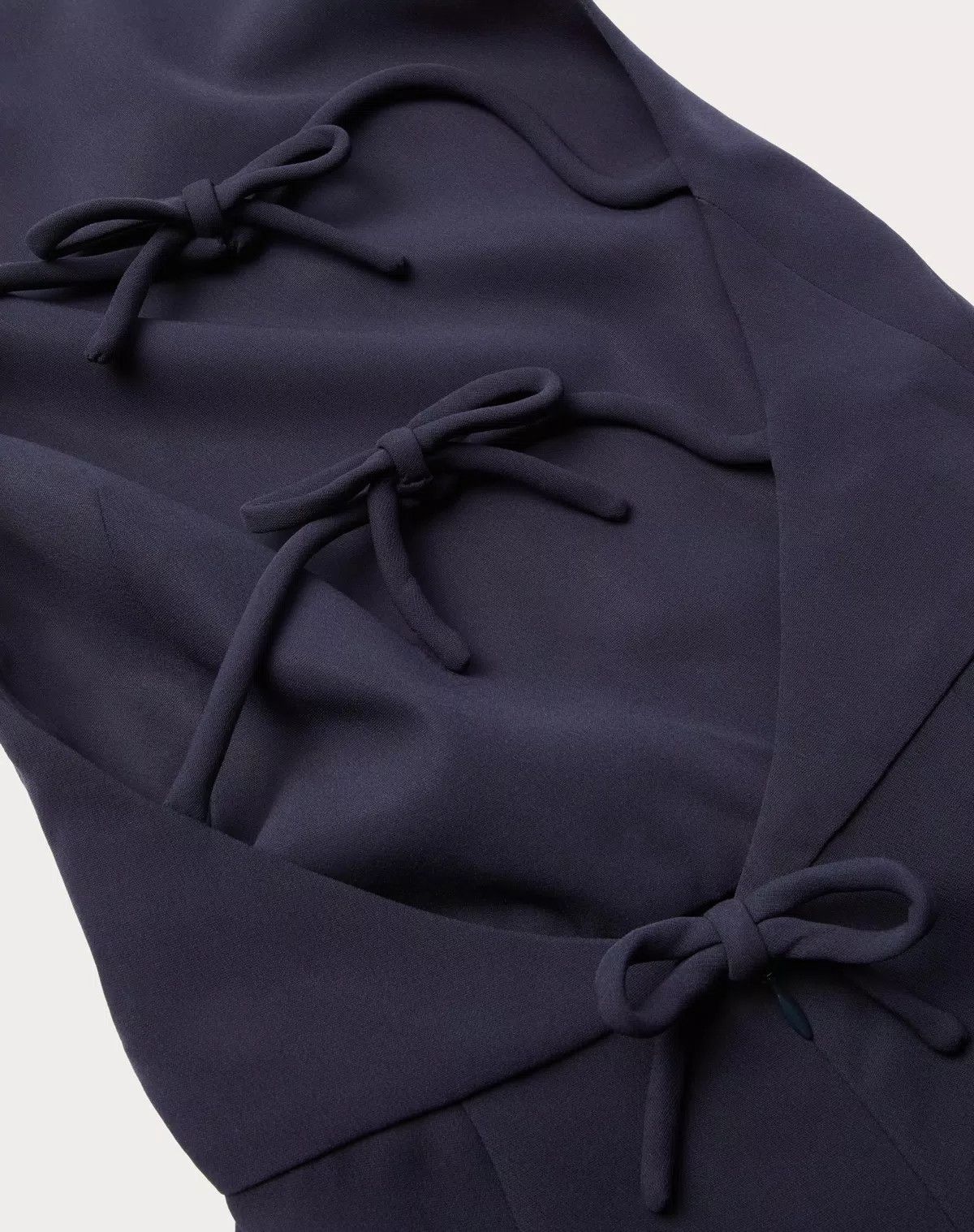 Valentino o1s1wg110625 Cady Couture Jumpsuit in Navy Blue Size 25" / US 0 / IT 36 - 4 Thumbnail