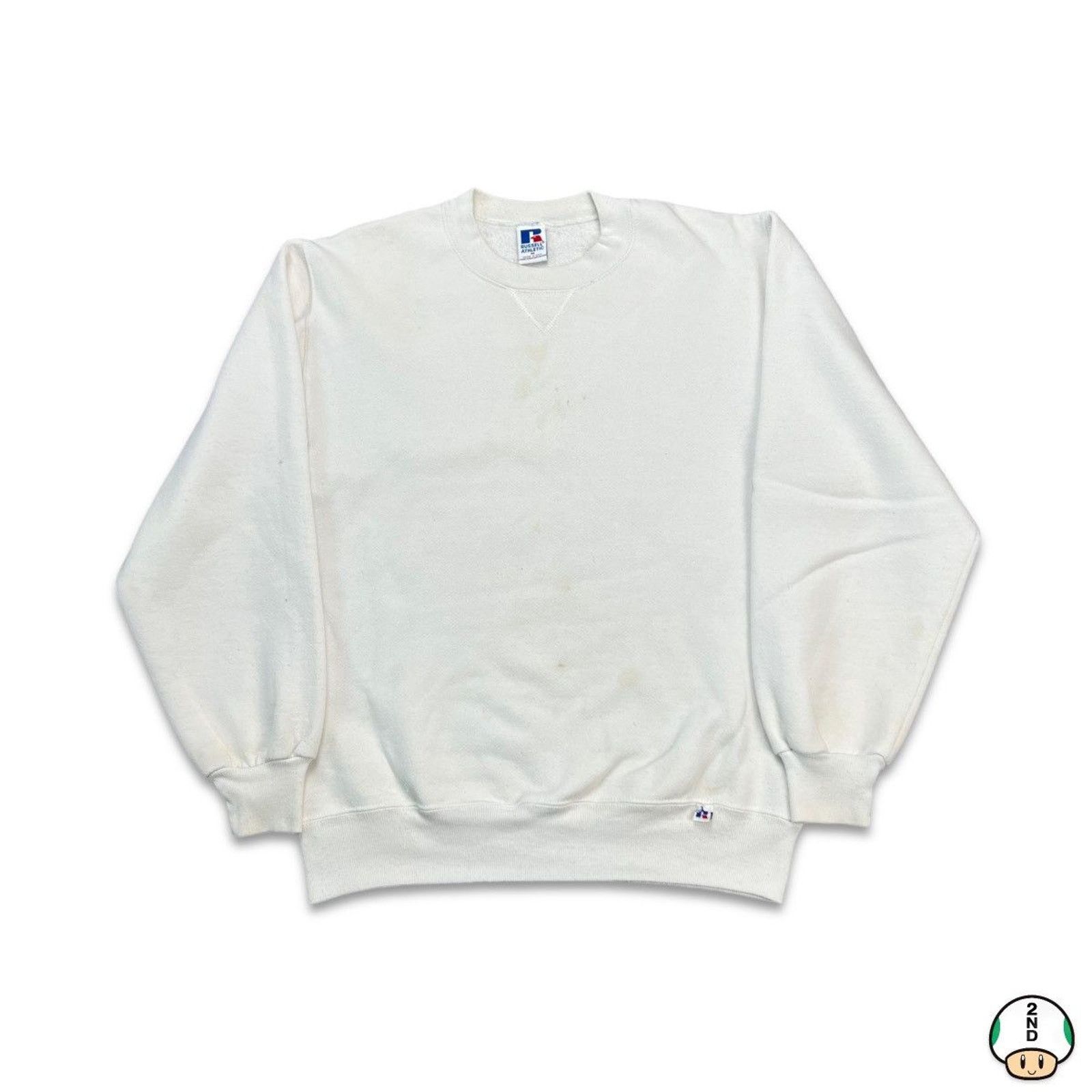 Russell Athletic × Vintage Vintage Russell Athletic Sweatshirt Blank USA 90s Pullover Size US M / EU 48-50 / 2 - 1 Thumbnail