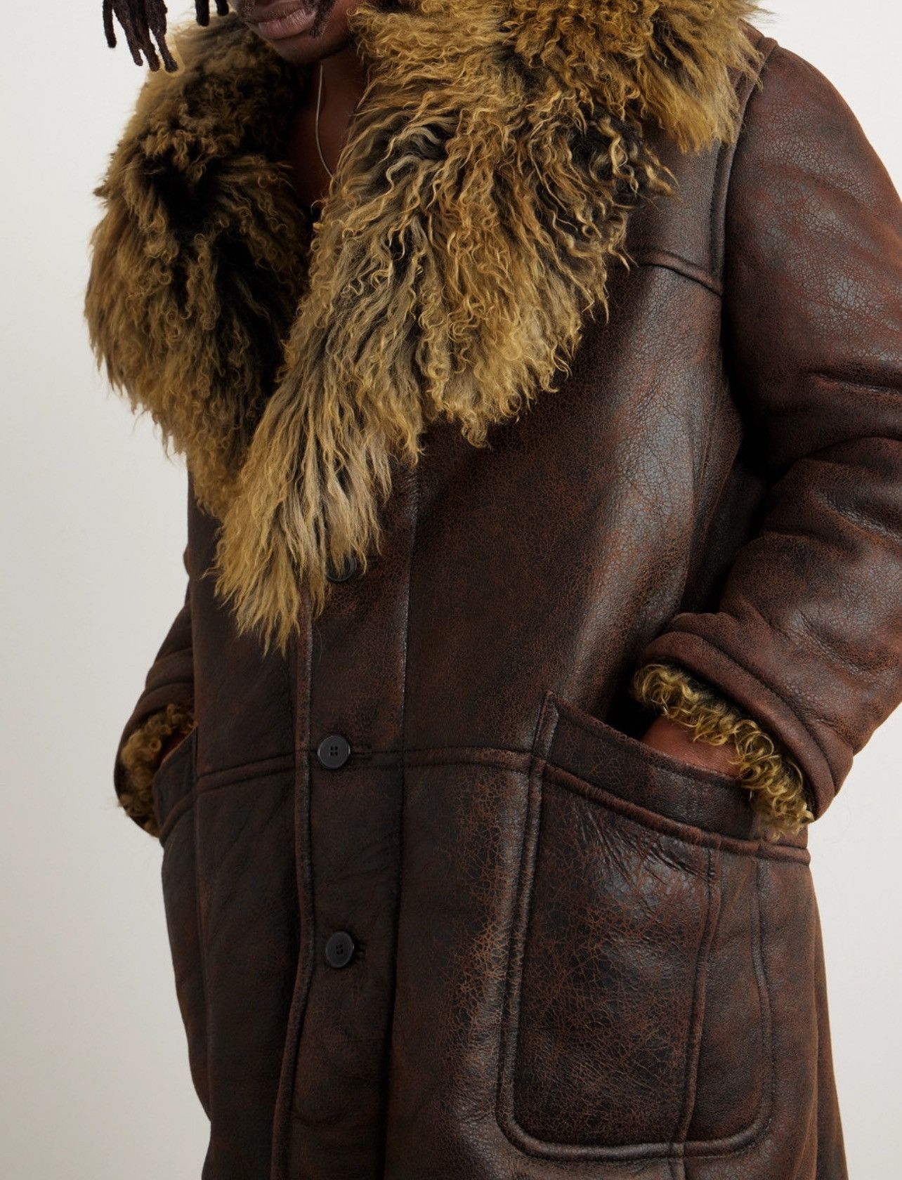 Enfants Riches Deprimes ERD TOBACCO SHEARLING COAT AW’23 Size US L / EU 52-54 / 3 - 4 Thumbnail