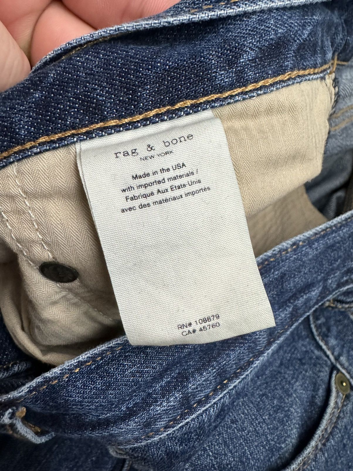 Rag & Bone Rag & Bone New York Slim Denim Jeans Pants 34 Size US 34 / EU 50 - 4 Thumbnail