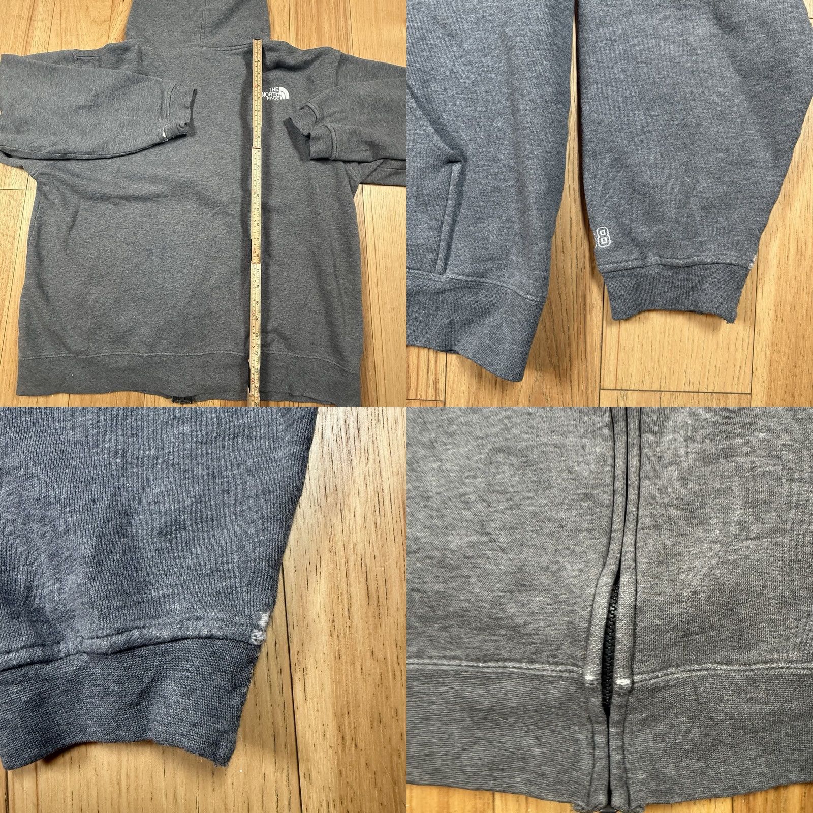 The North Face The North Face Hoodie Mens L Gray Full Zip Embroidered Sweatshirt Size US L / EU 52-54 / 3 - 8 Thumbnail
