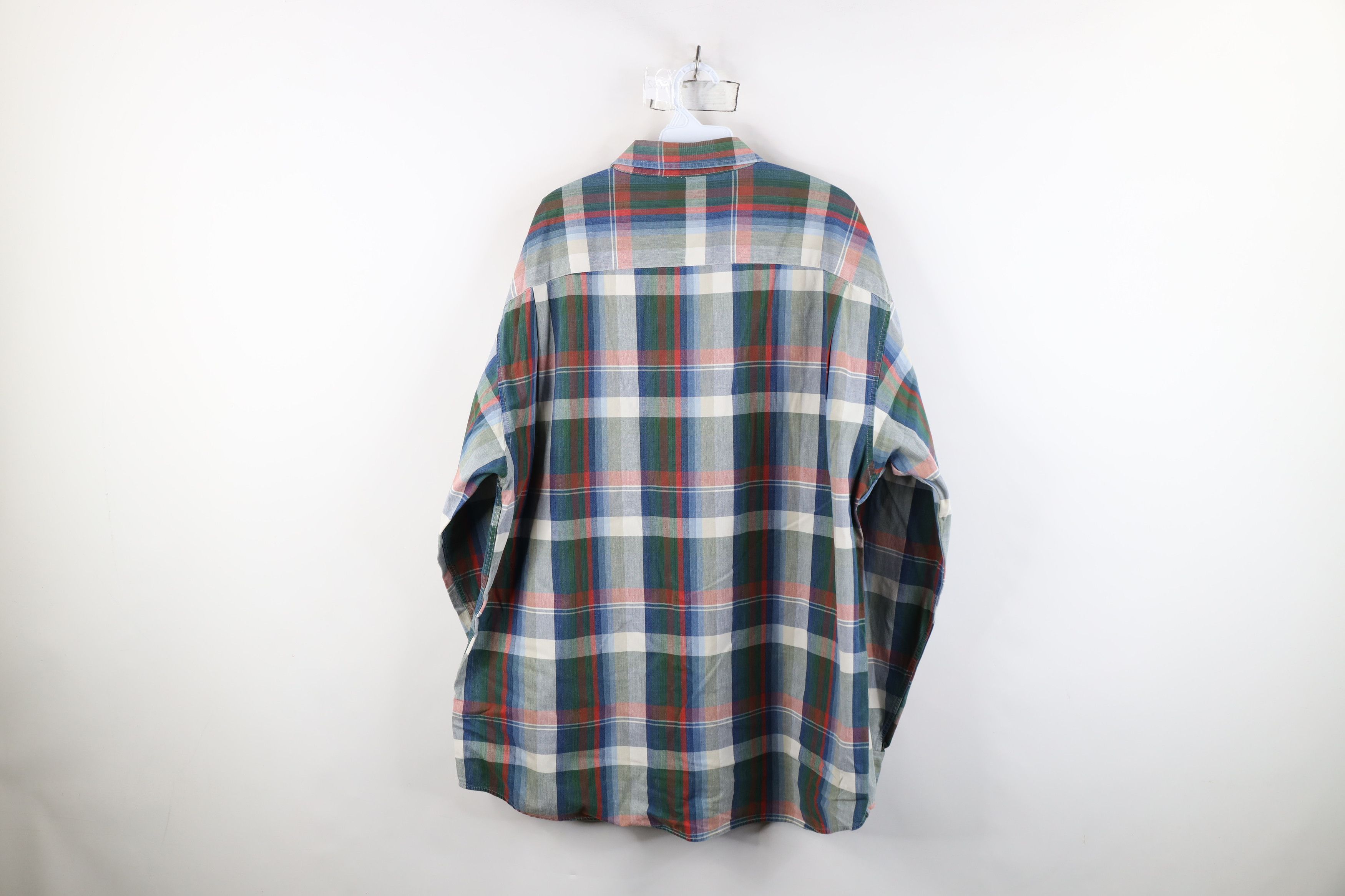 Vintage Vintage 90s Streetwear Long Sleeve Button Shirt Plaid Size US XL / EU 56 / 4 - 11 Thumbnail
