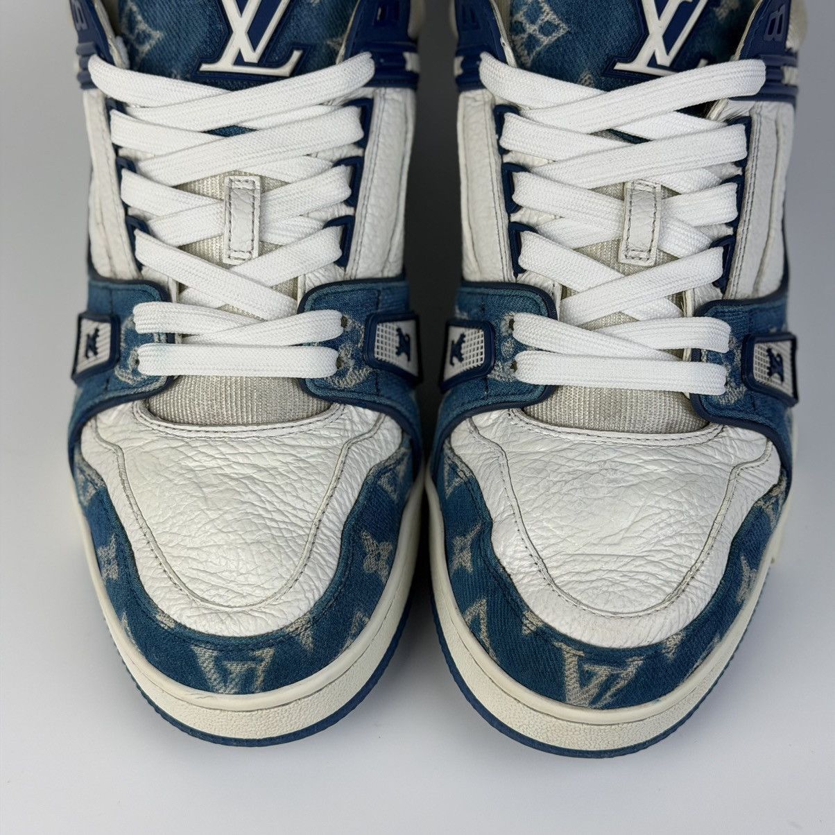 Louis Vuitton Louis Vuitton LV Trainer Blue Denim Monogram Size US 8.5 / EU 41-42 - 9 Thumbnail