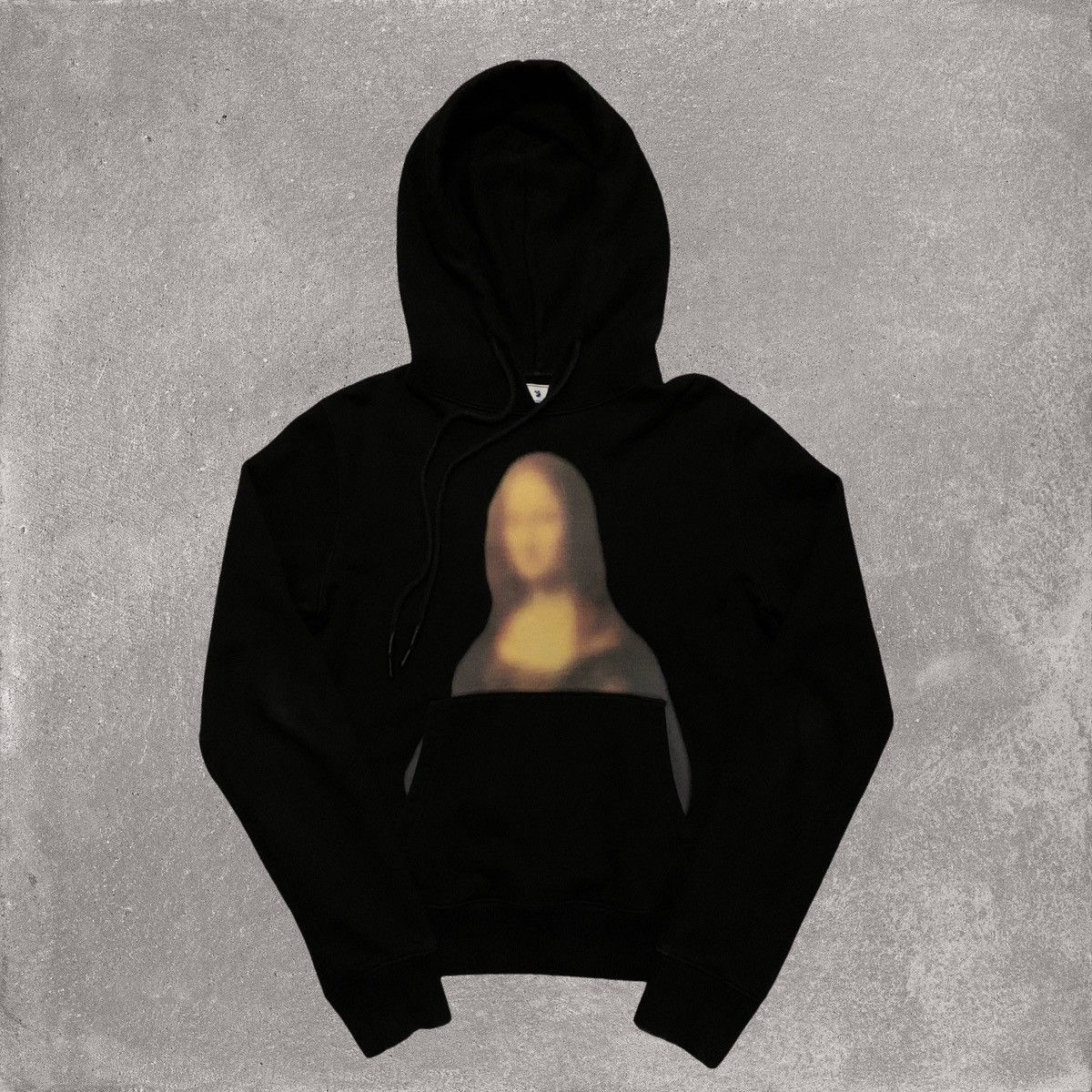 OFF-WHITE Slim Fit Blurred Monalisa Hoodie Black/Black