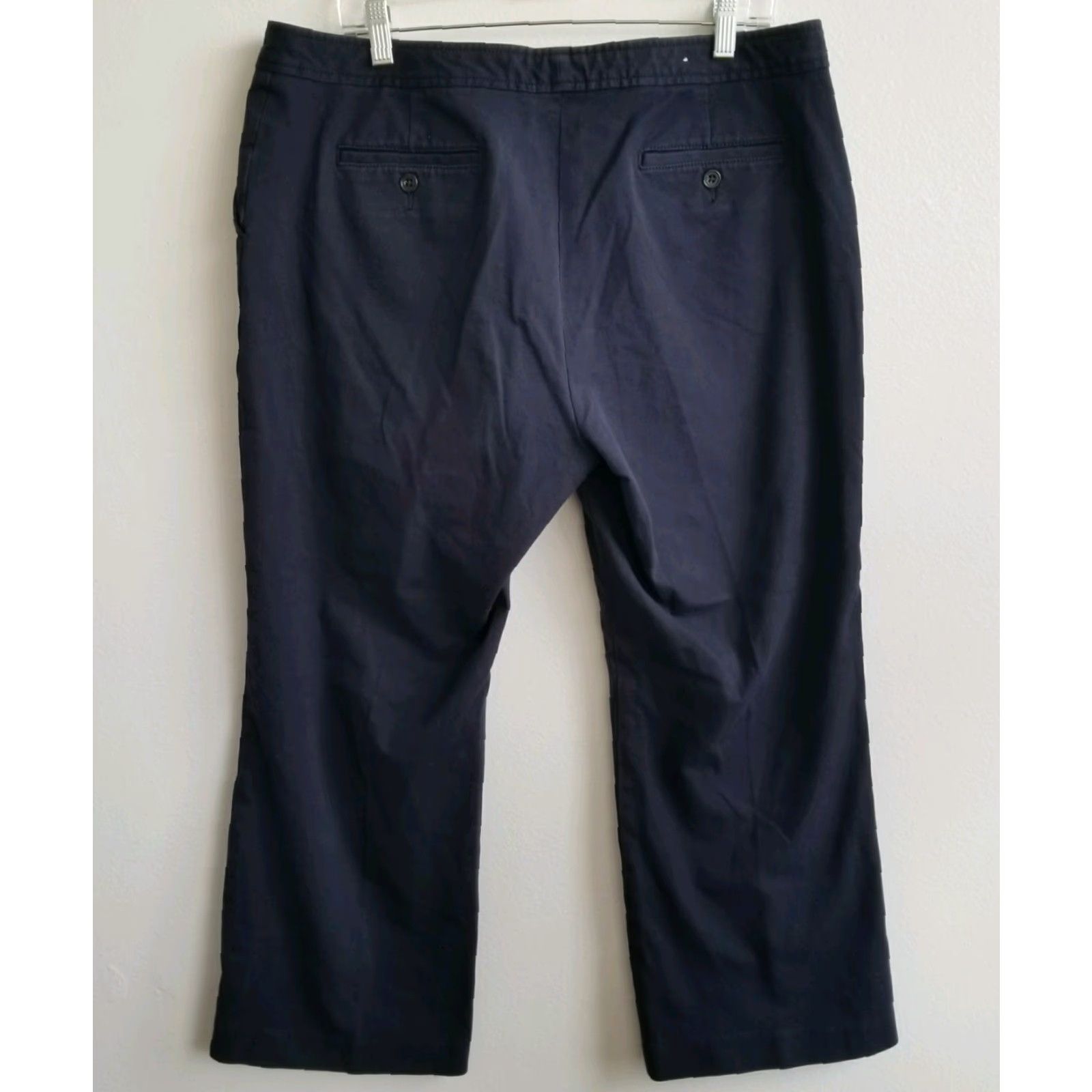 Eddie Bauer VINTAGE Eddie Bauer Mercer Fit Women's Navy Blue Slack Career Pants Size 16 Petite Size 38" / US 16 / IT 52 - 3 Thumbnail