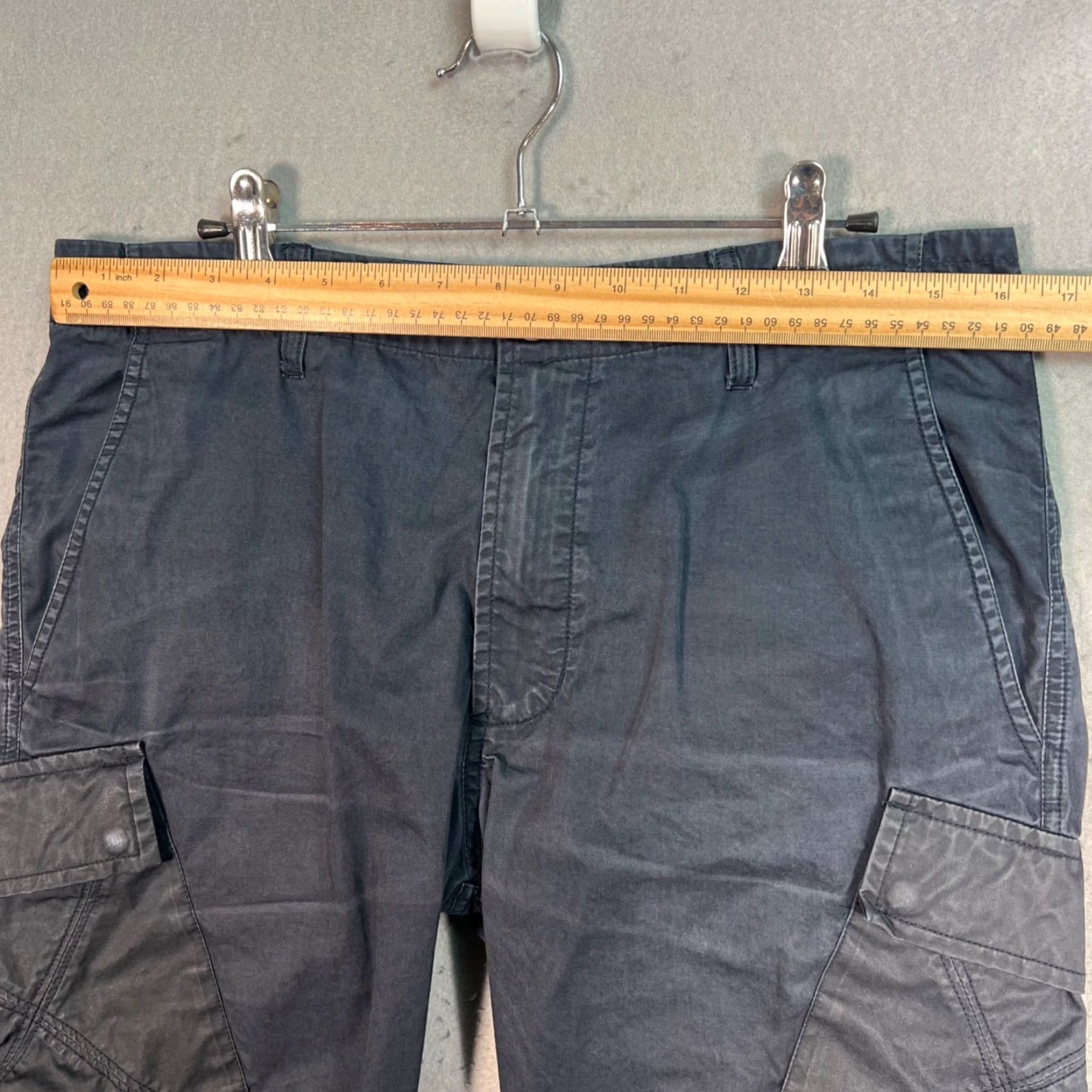 Maharishi VINTAGE Maharishi Mens Cargo Pants Cargo Pattern 100% Organic Cotton Blue Black Adult Medium Inseam 29" Regular Fit Mens Size US 31 - 4 Thumbnail