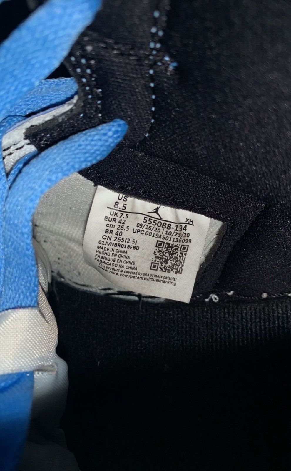 Jordan Brand Nike Air Jordan 1 High University Blue “UNC” Size US 8.5 / EU 41-42 - 8 Thumbnail